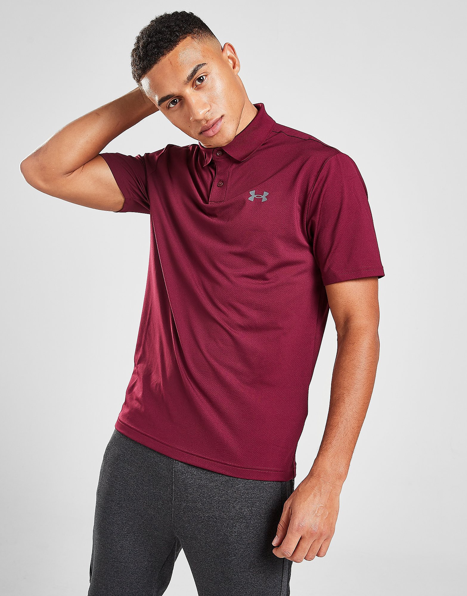 Under Armour Golf Performance Polo Shirt - Red - Mens, Red