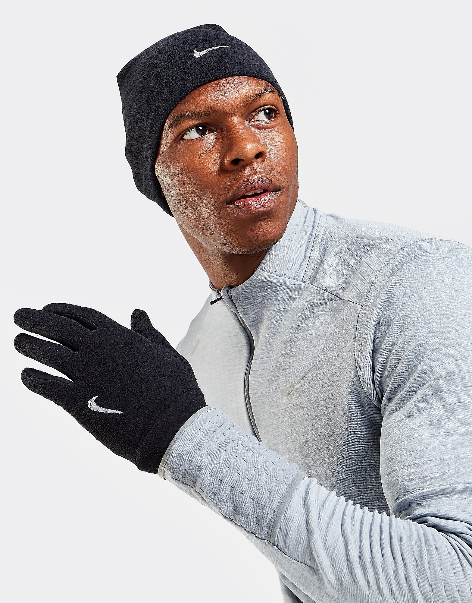 

Nike Fleece Hat & Gloves Set - Black - Womens, Black