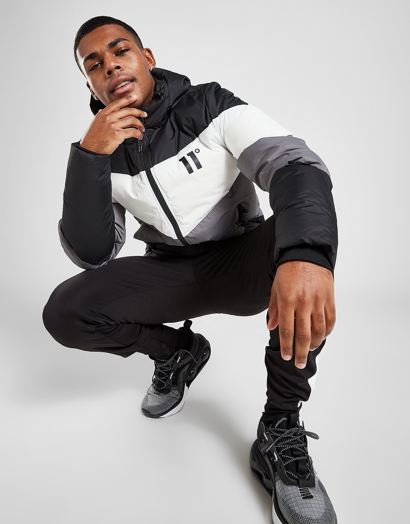 

11 Degrees Puffer Jacket - Black - Mens, Black
