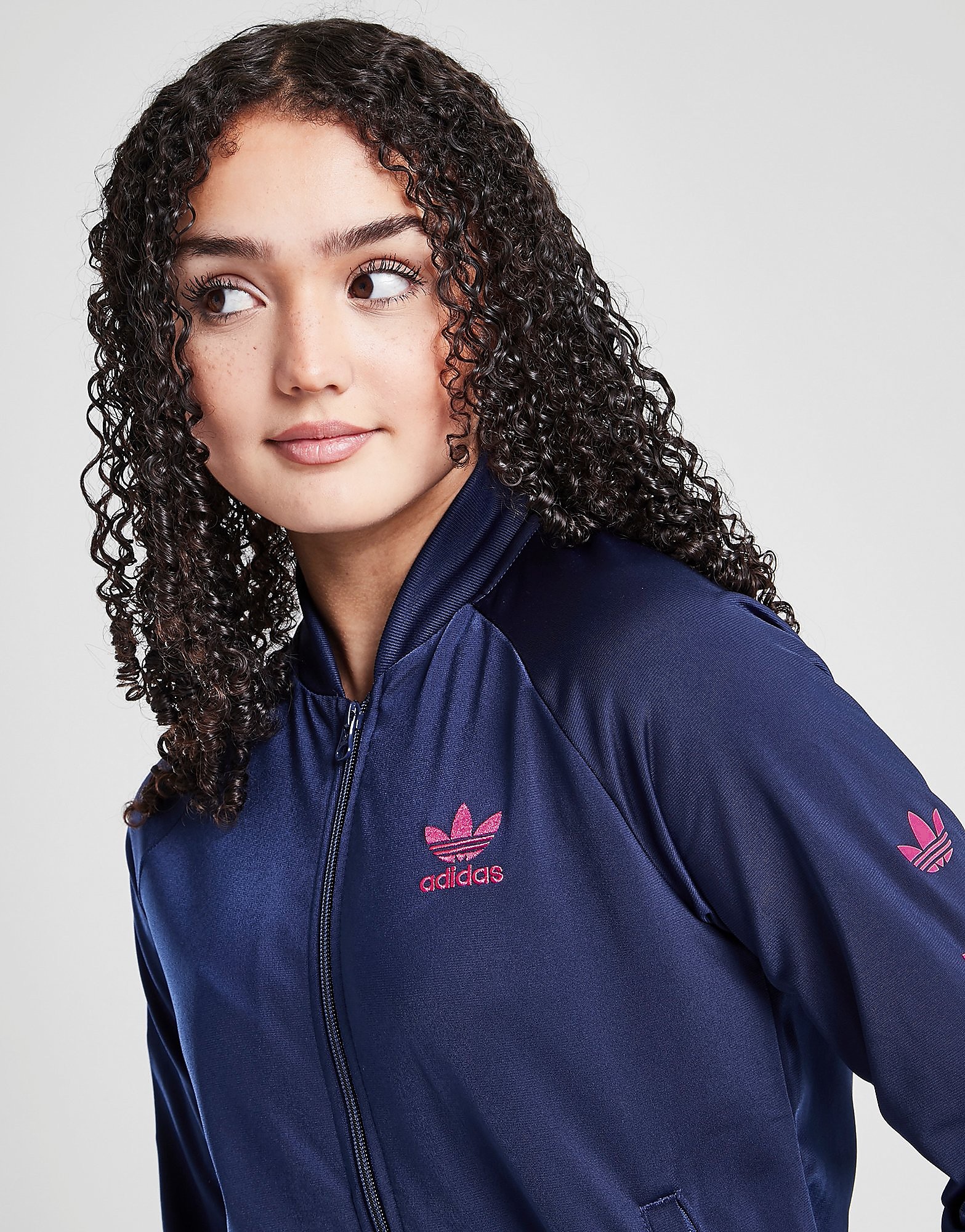 

adidas Originals Girls' Repeat Trefoil SST Track Top Junior - Only at JD - Blue - Kids, Blue