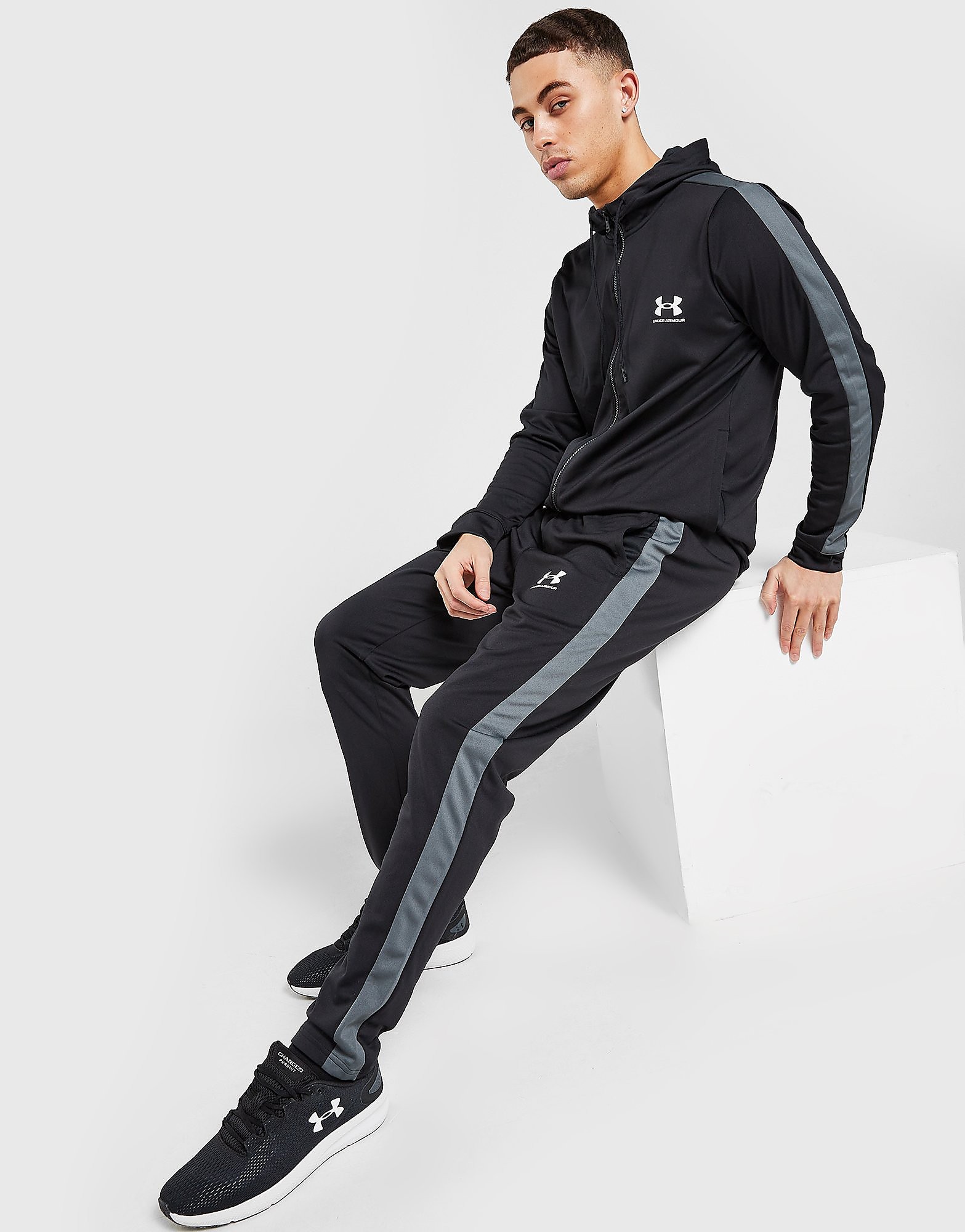 

Under Armour Poly Hooded Tracksuit - Black, Black