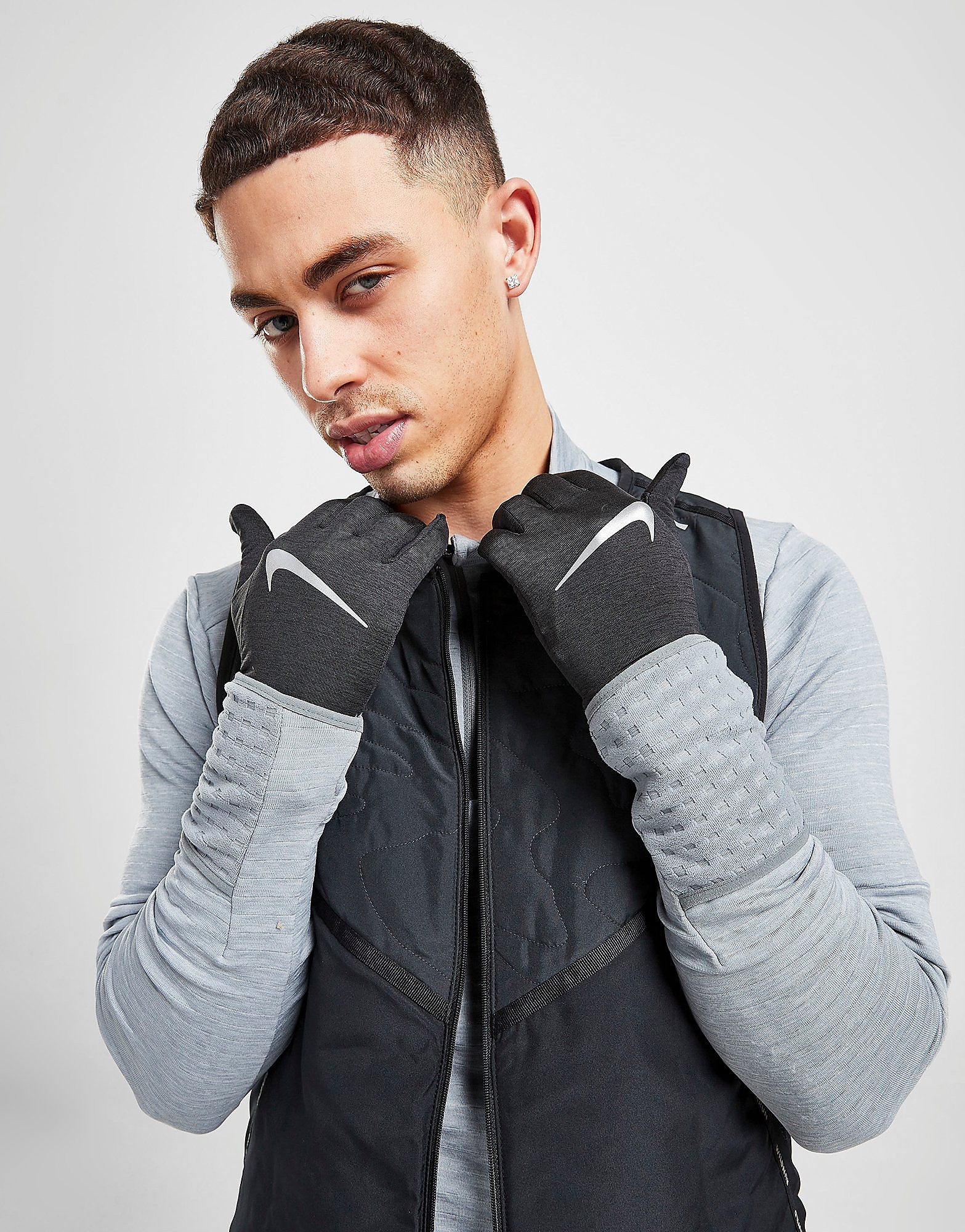 

Nike Run Fleece Gloves - Black - Mens, Black