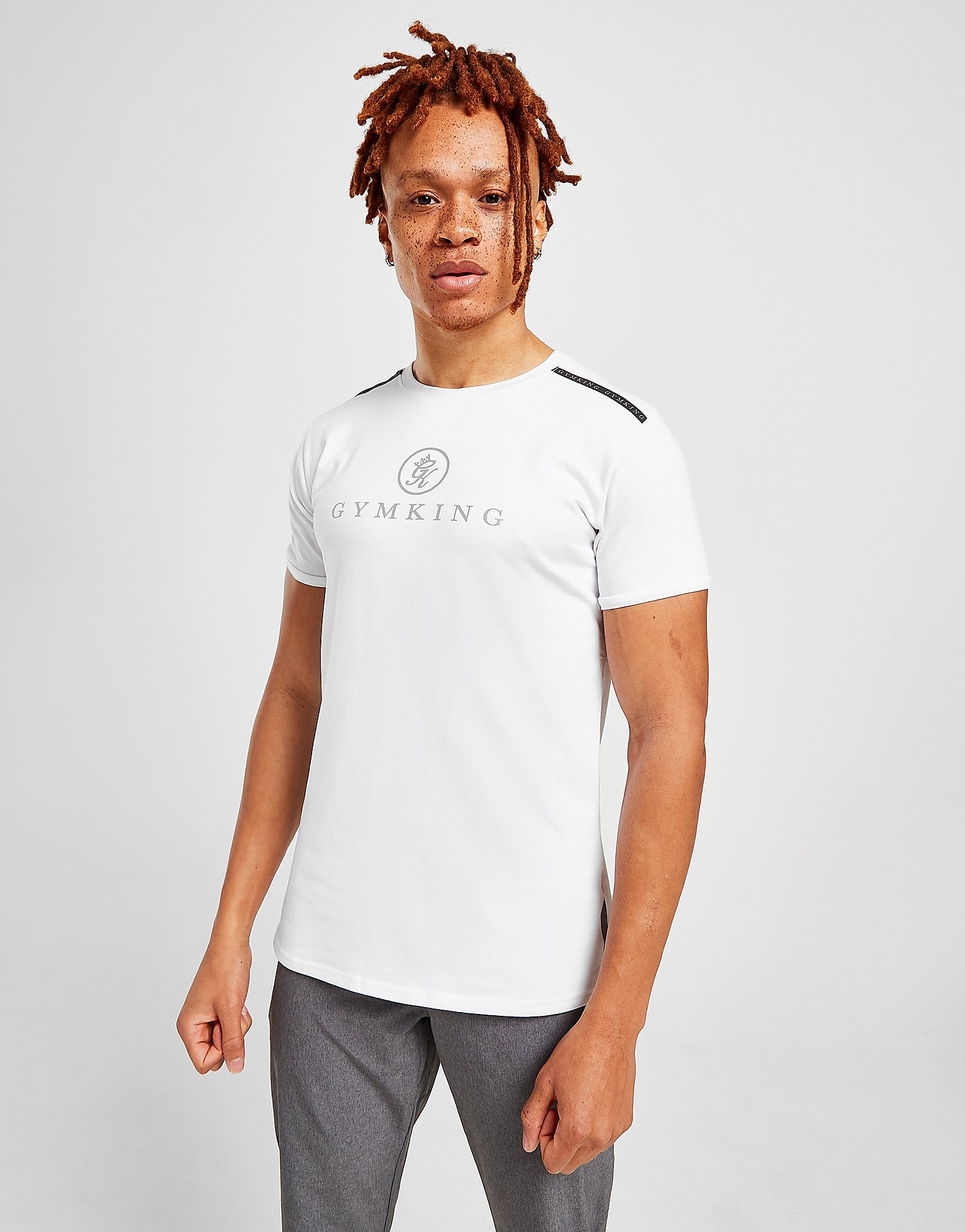 Gym King Tape T-Shirt - Only at JD - White - Mens, White