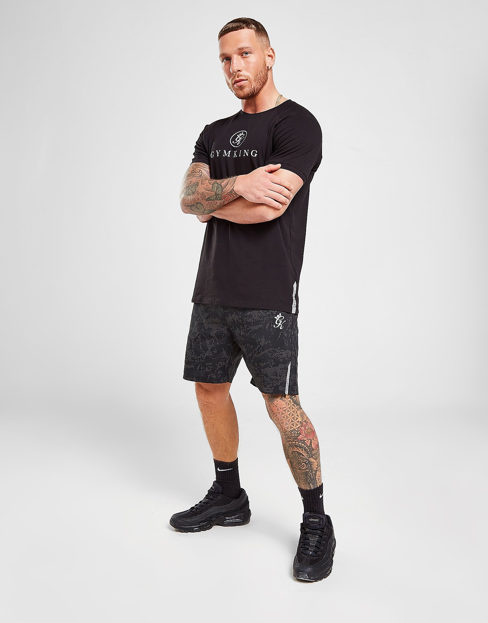 

Gym King Marble Reflective Shorts - Black - Mens, Black