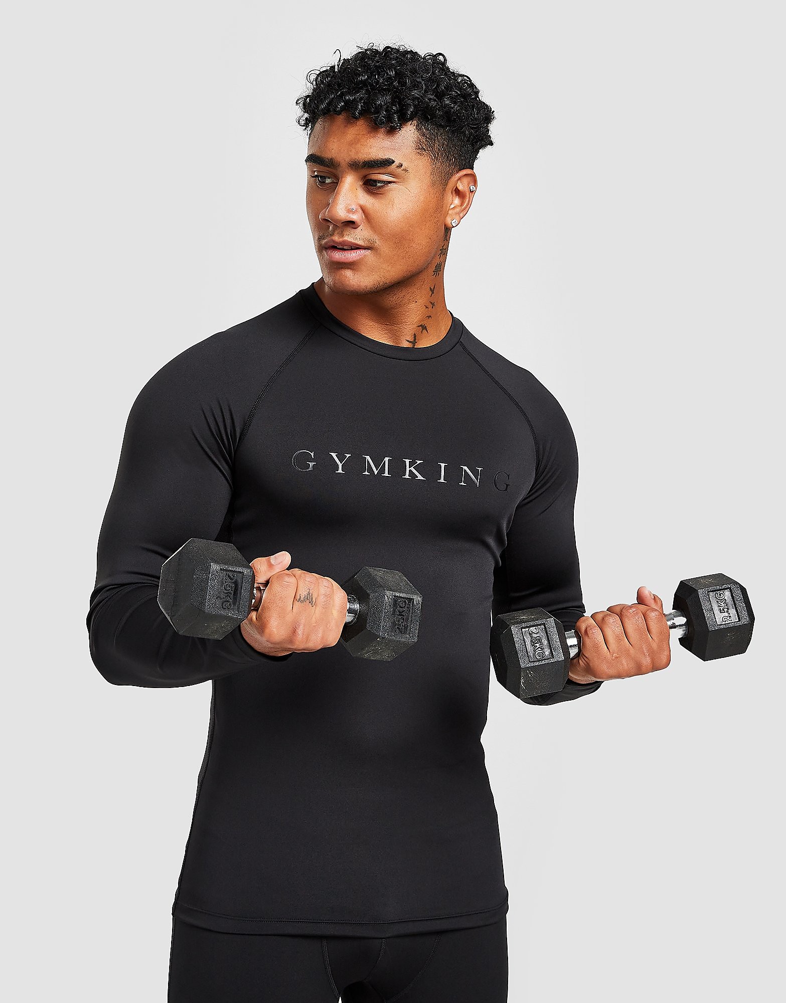 

Gym King Long Sleeve Baselayer T-Shirt - Black - Mens, Black