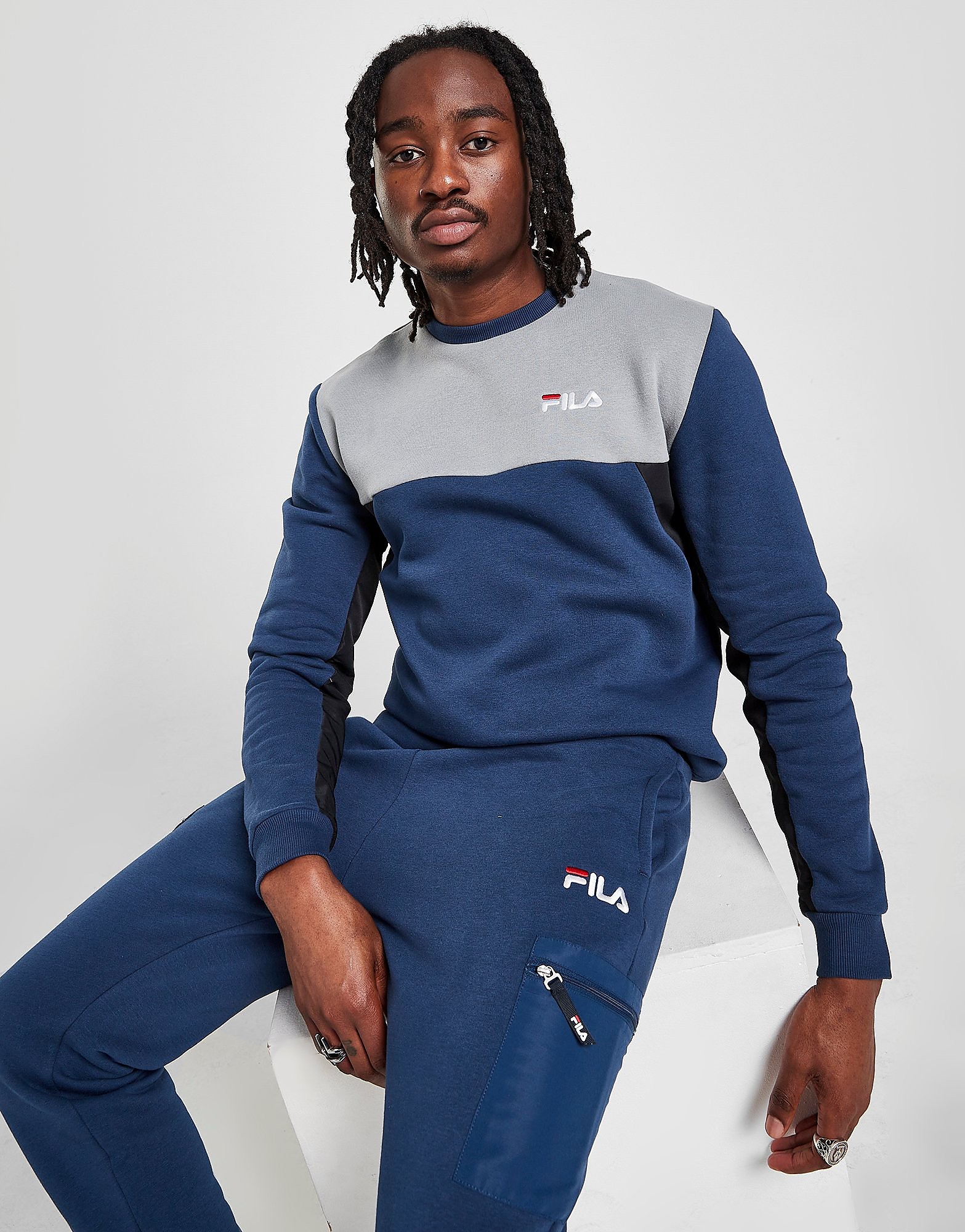 

Fila Antonas Crew Sweatshirt - Only at JD - Blue - Mens, Blue
