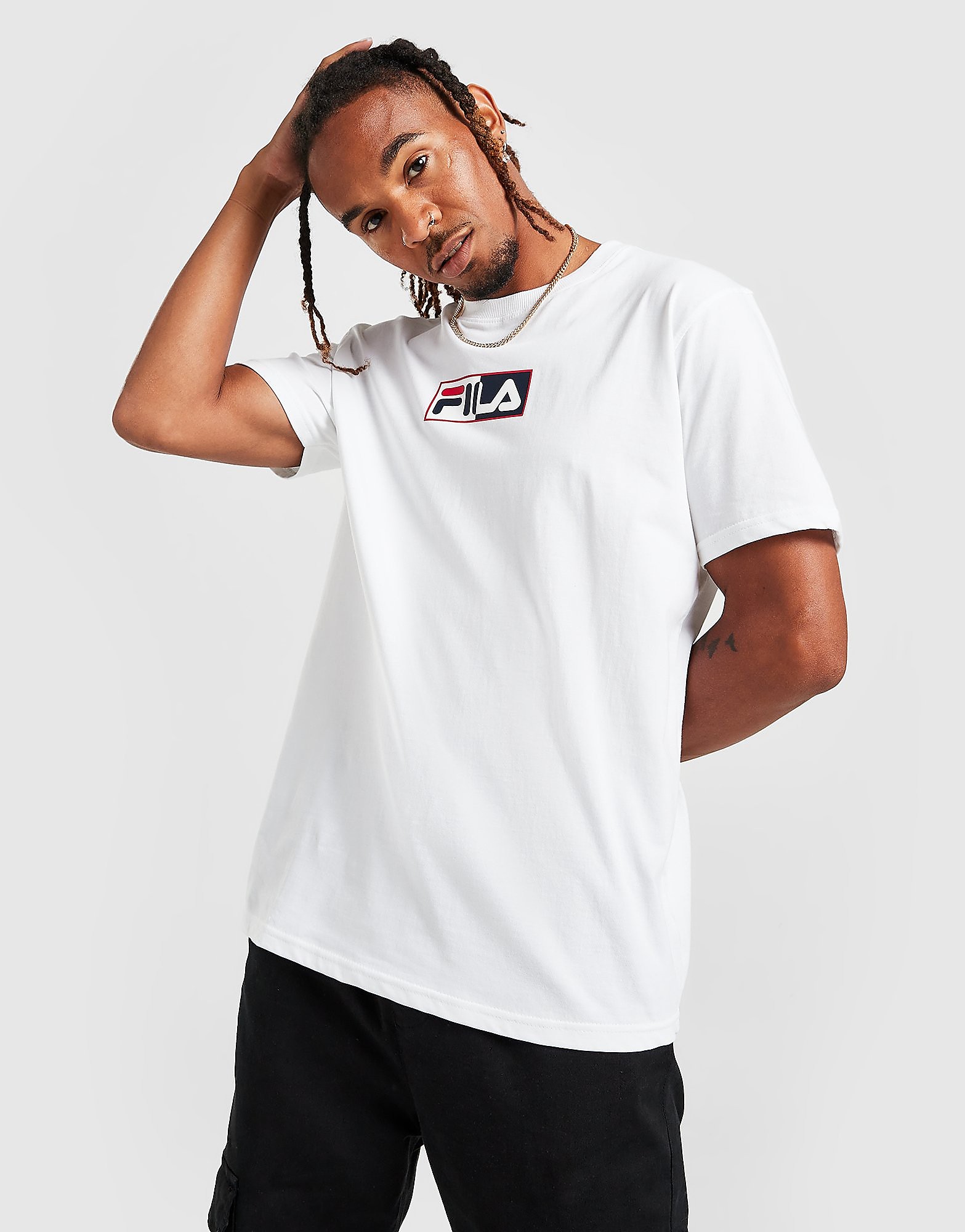 

Fila Joey Logo T-Shirt - Only at JD - White - Mens, White