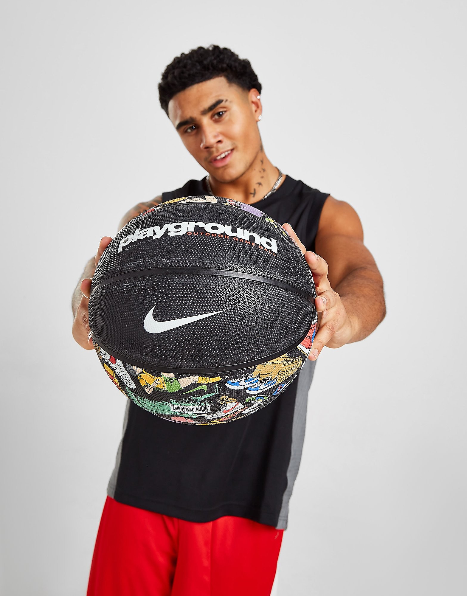 

Nike Playground Graphic Basketball - Black - Womens, Black