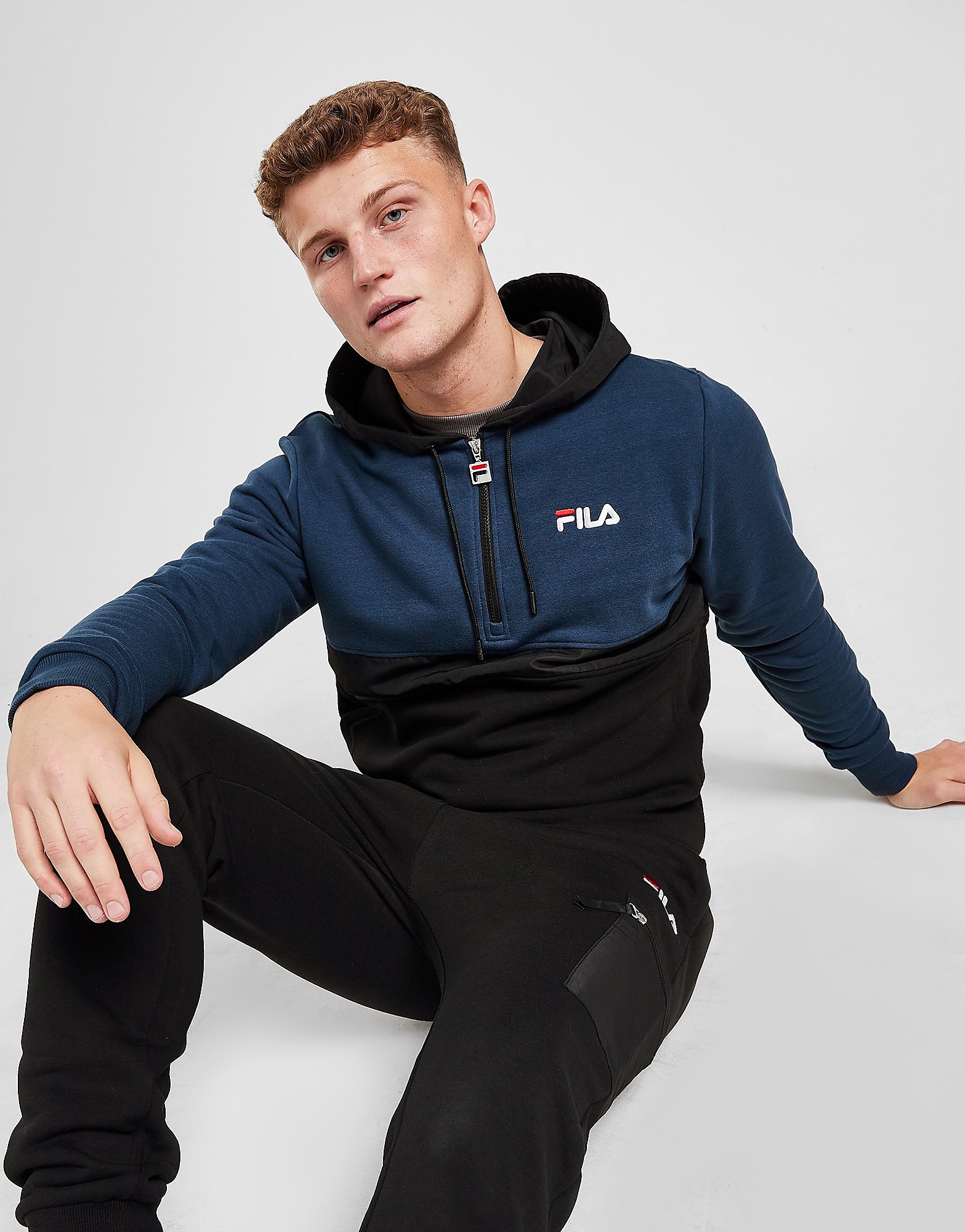 

Fila Hutt 1/2 Zip Hoodie - Only at JD - Blue - Mens, Blue