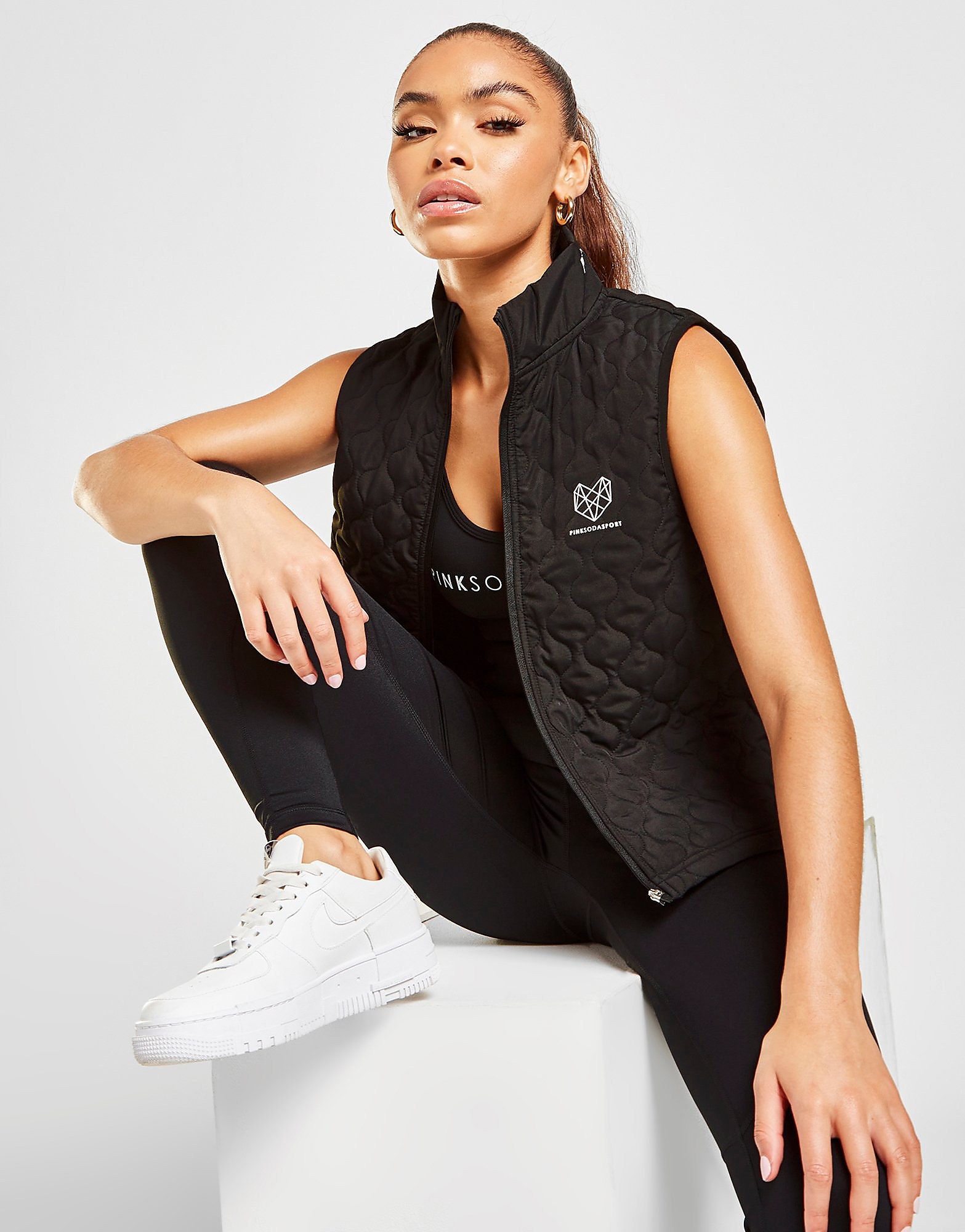 

Pink Soda Sport Padded Gilet - Black - Womens, Black