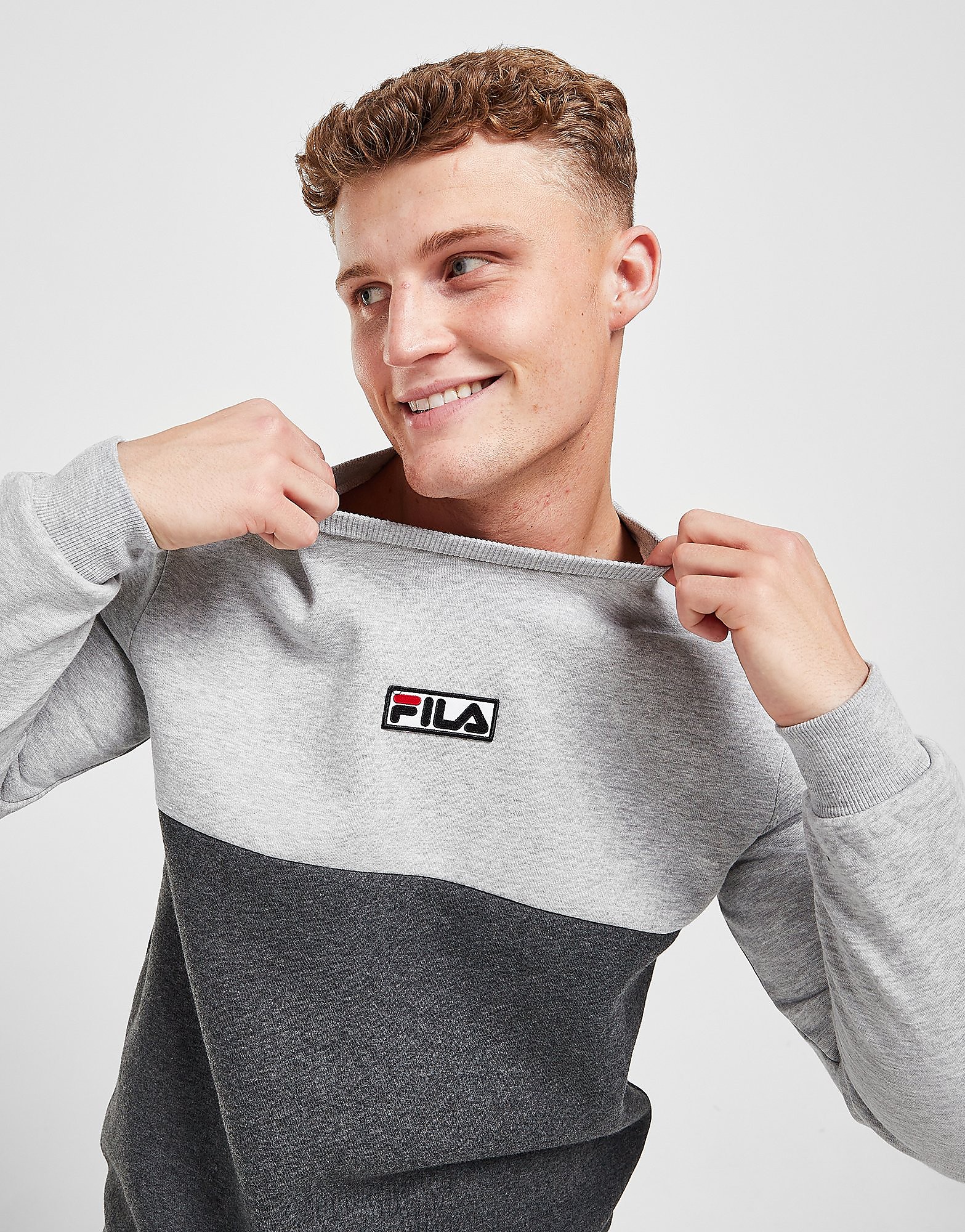 

Fila Braid Crew Sweatshirt - Only at JD - Grey - Mens, Grey