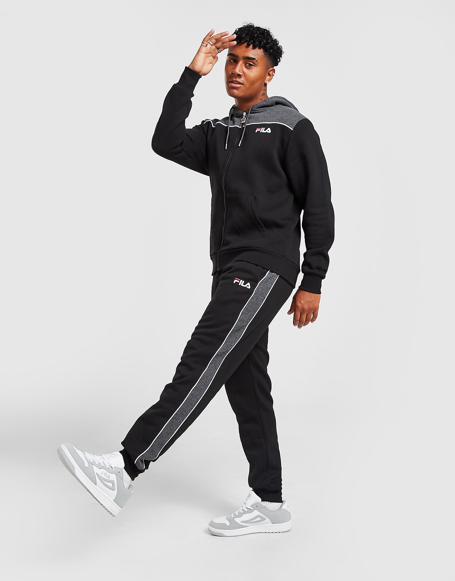 Fila Jasper Fleece Tracksuit - Only at JD - Black - Mens, Black