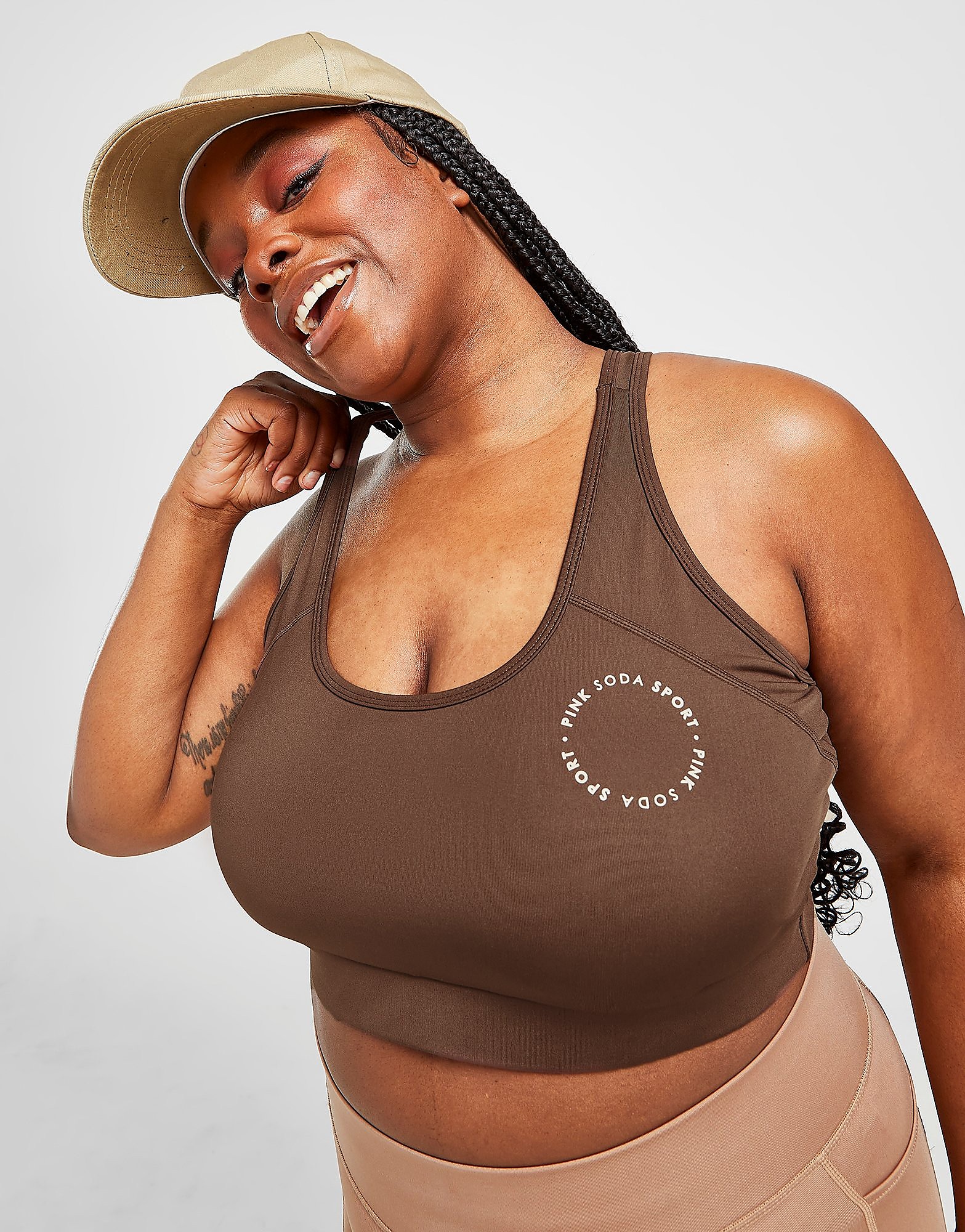 

Pink Soda Sport Circle Plus Size Sports Bra - Only at JD - Brown - Womens, Brown
