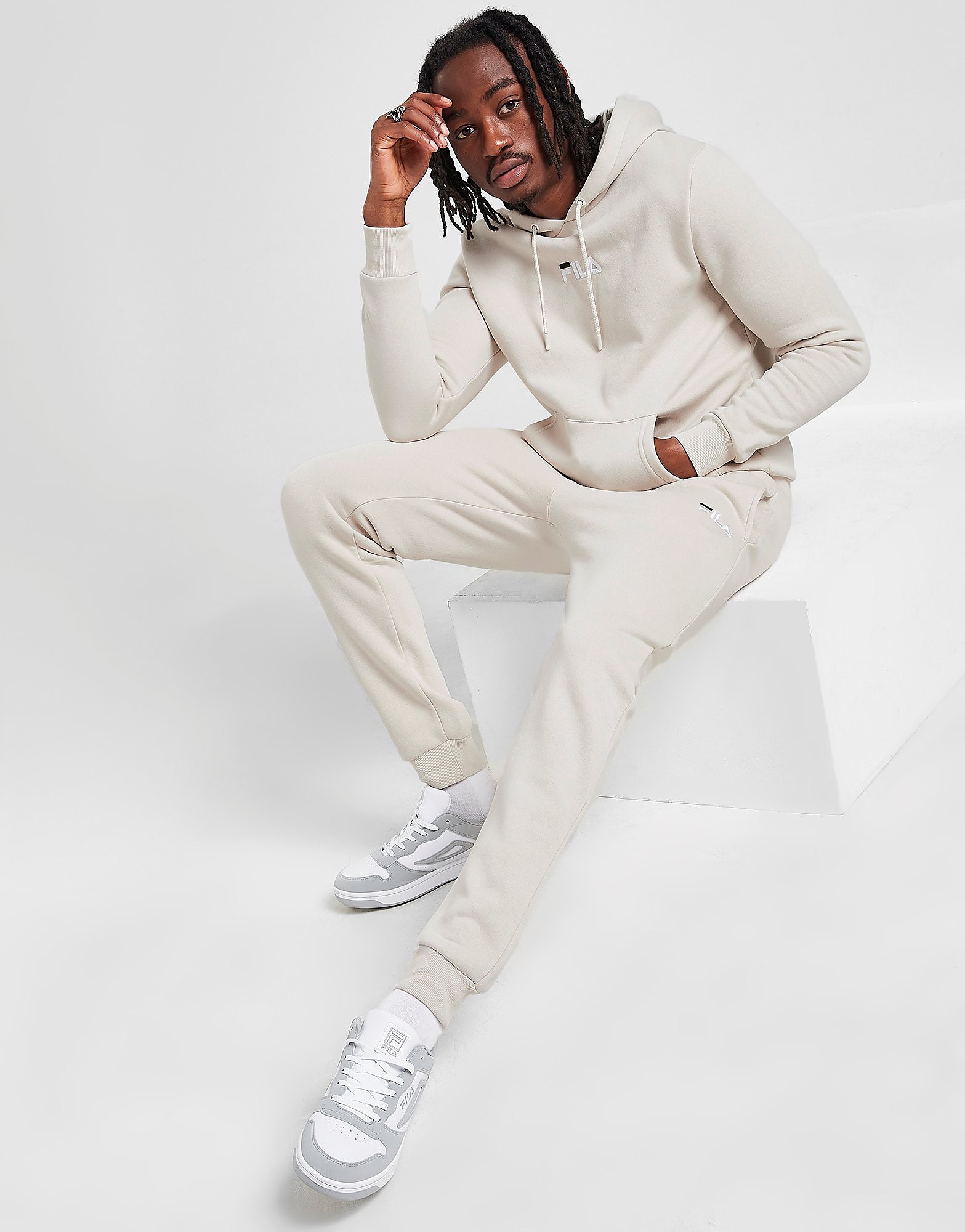 

Fila Ellis Overhead Fleece Tracksuit - Only at JD - White - Mens, White