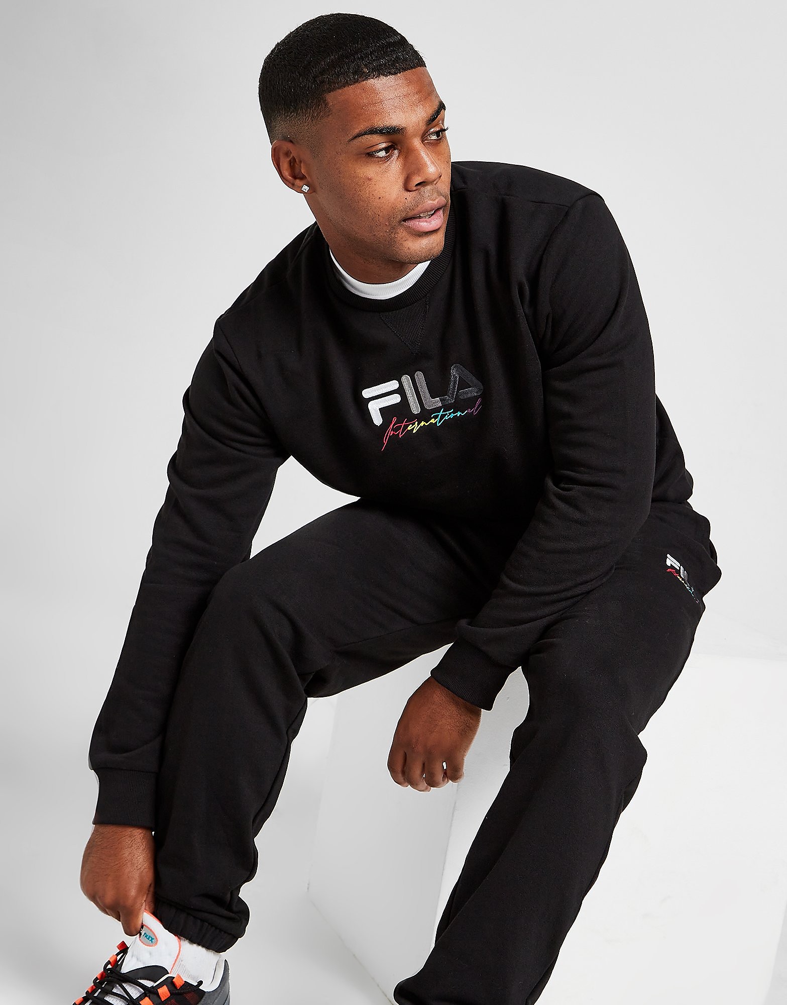

Fila Edgar Crew Sweatshirt - Only at JD - Black - Mens, Black