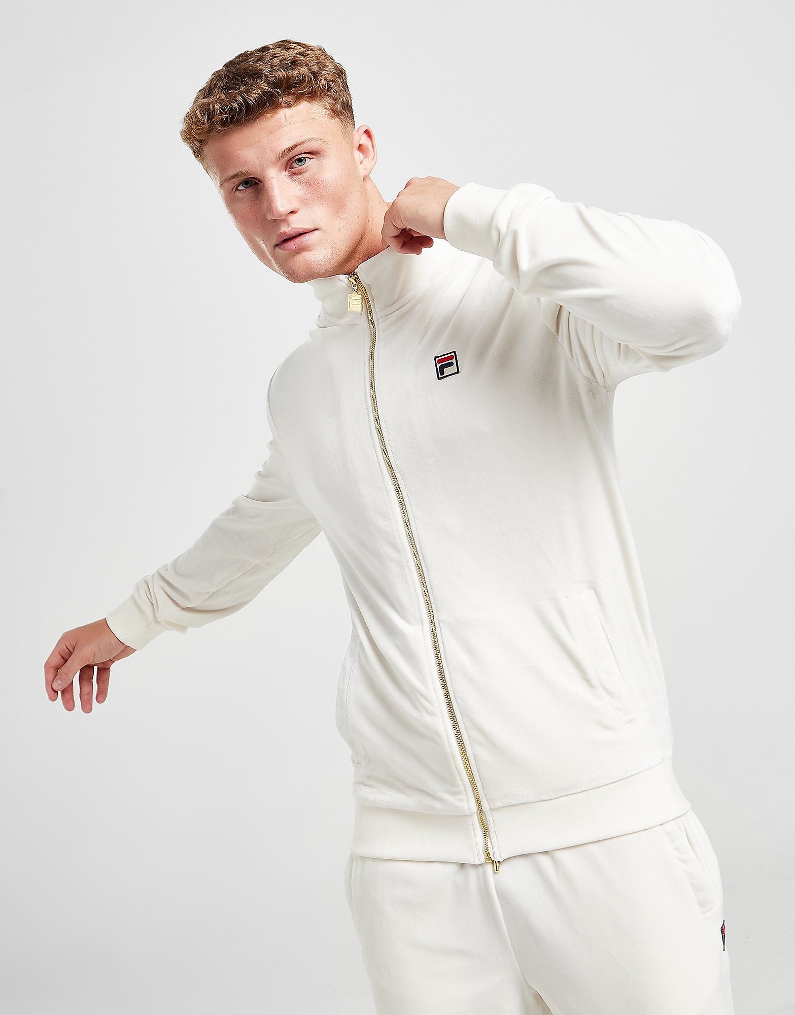 

Fila Irving Velour Track Top - Only at JD - White - Mens, White