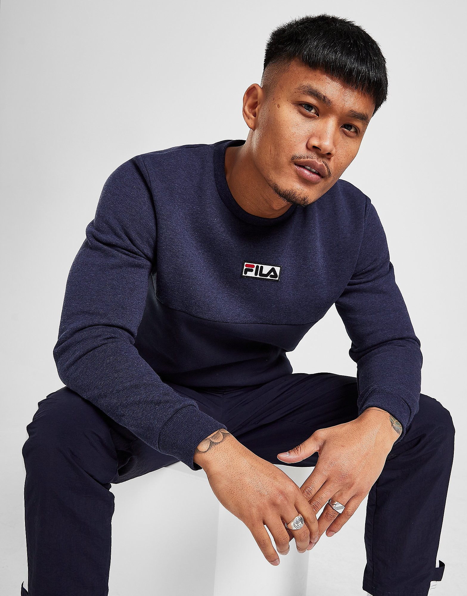 

Fila Braid Crew Sweatshirt - Only at JD - Navy - Mens, Navy