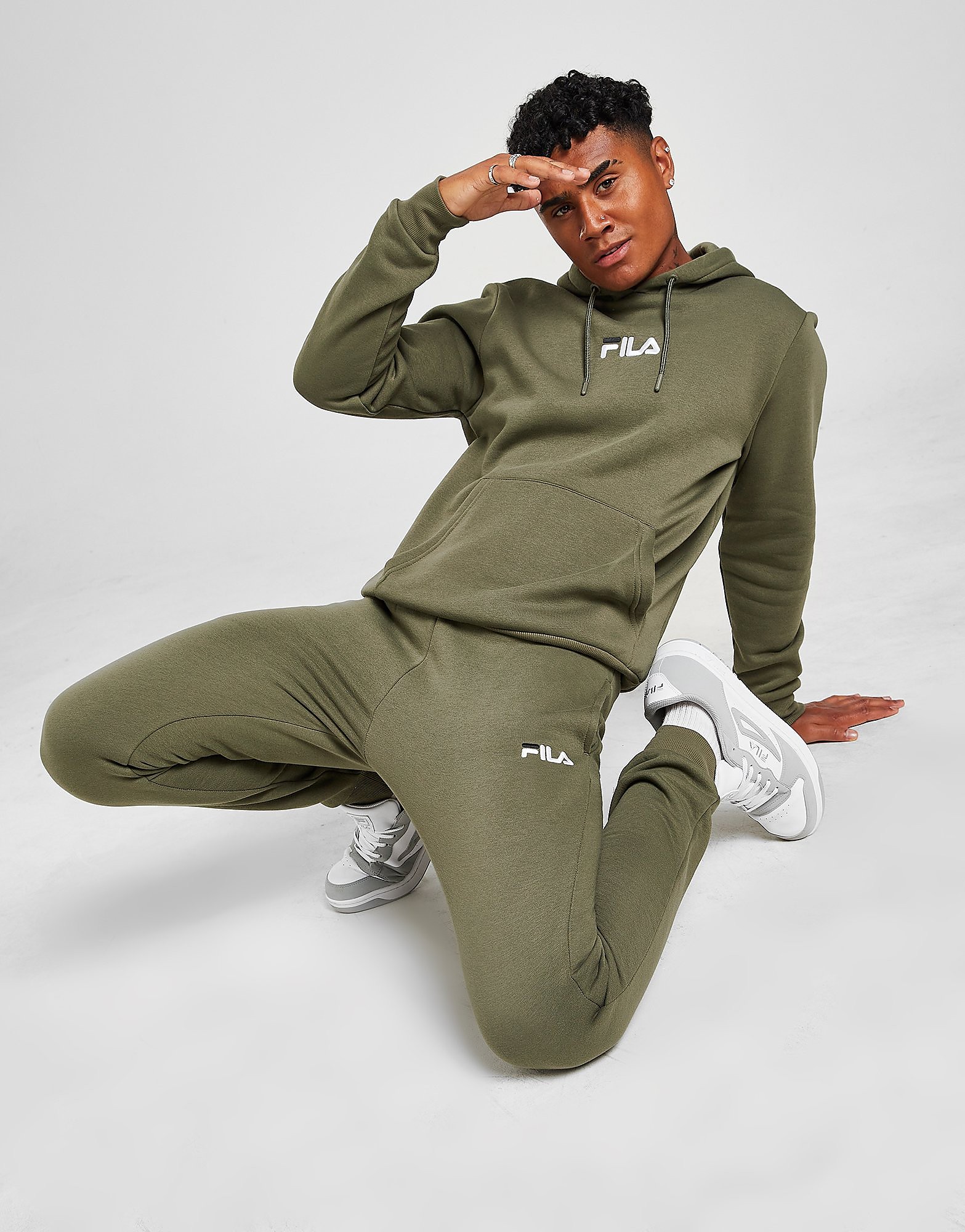 

Fila Ellis Overhead Fleece Tracksuit - Only at JD - Green - Mens, Green
