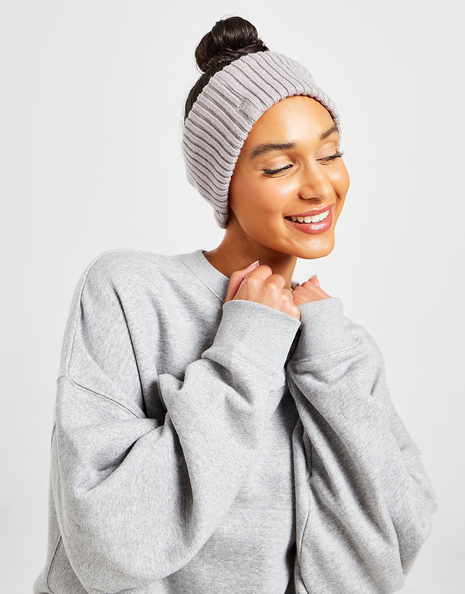 

Nike Knit Wide Headband - Grey - Womens, Grey