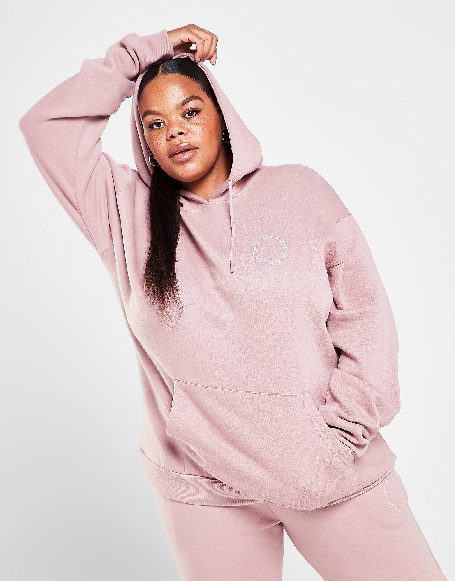 

Pink Soda Sport Plus Size Circle Overhead Hoodie - Only at JD - Pink - Womens, Pink