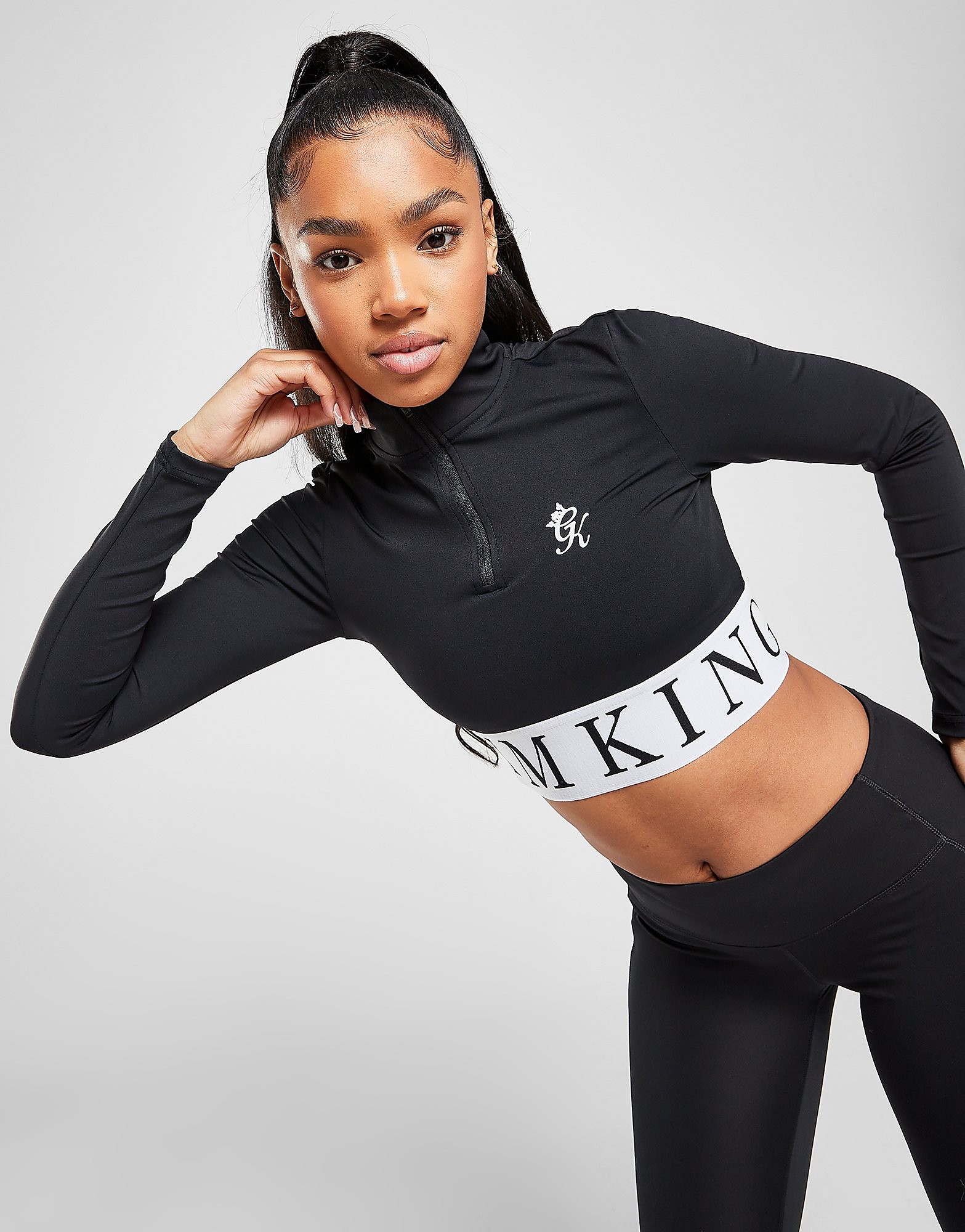 

Gym King Focus 1/4 Zip Top - Black - Womens, Black