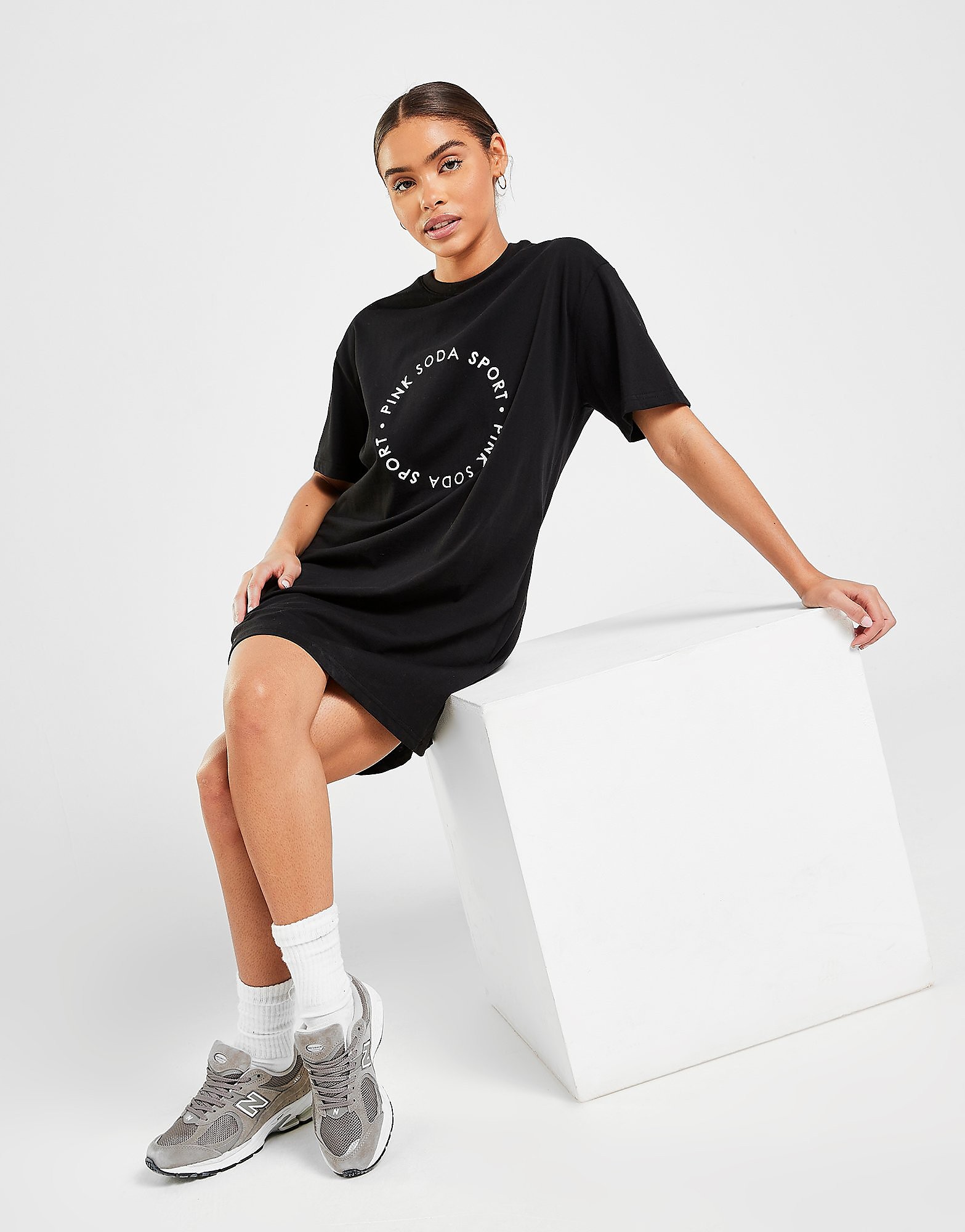 

Pink Soda Sport Circle T-Shirt Dress - Only at JD - BLACK - Womens, BLACK