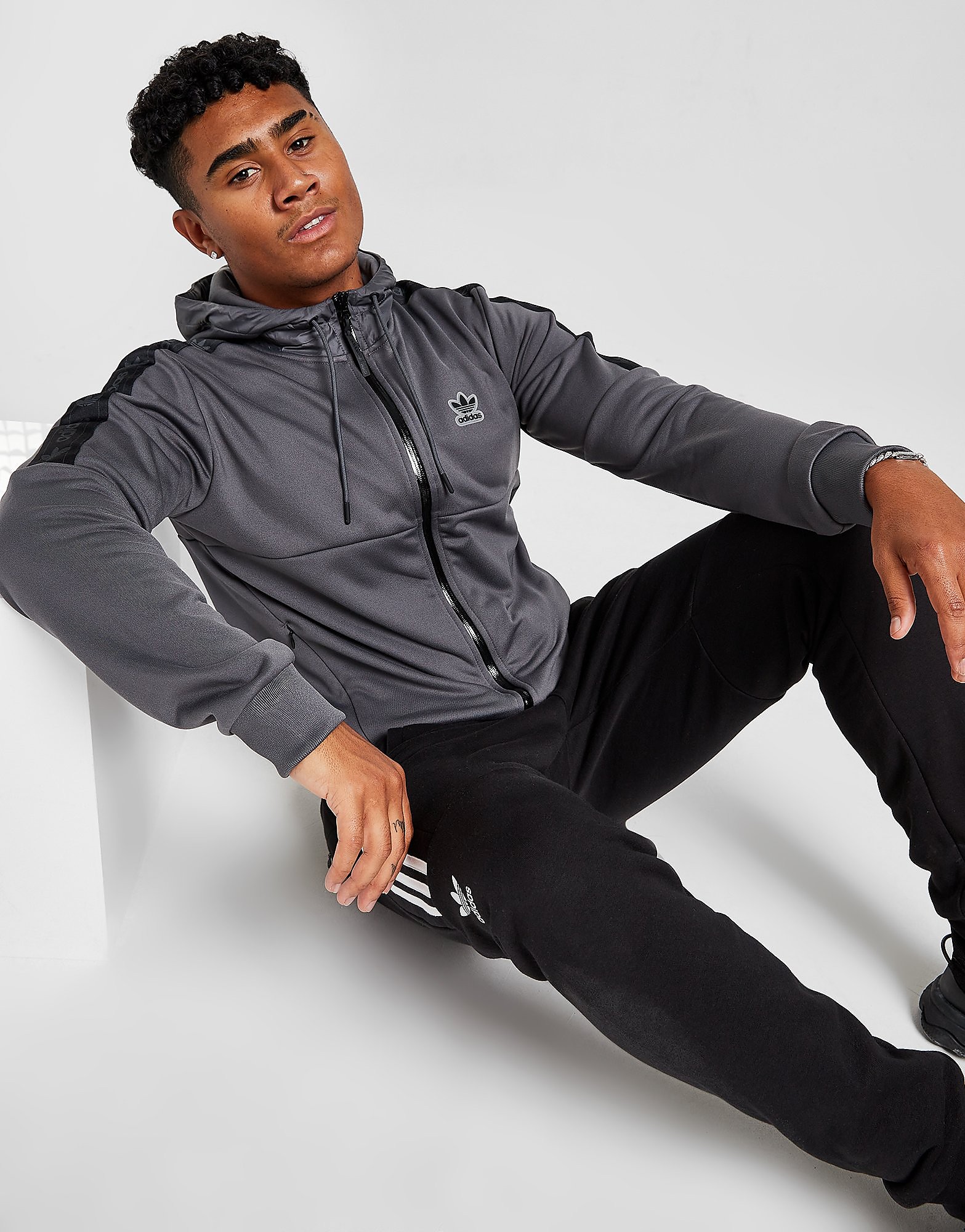 

adidas Originals Adiedge Full Zip Hoodie - Only at JD - Grey - Mens, Grey