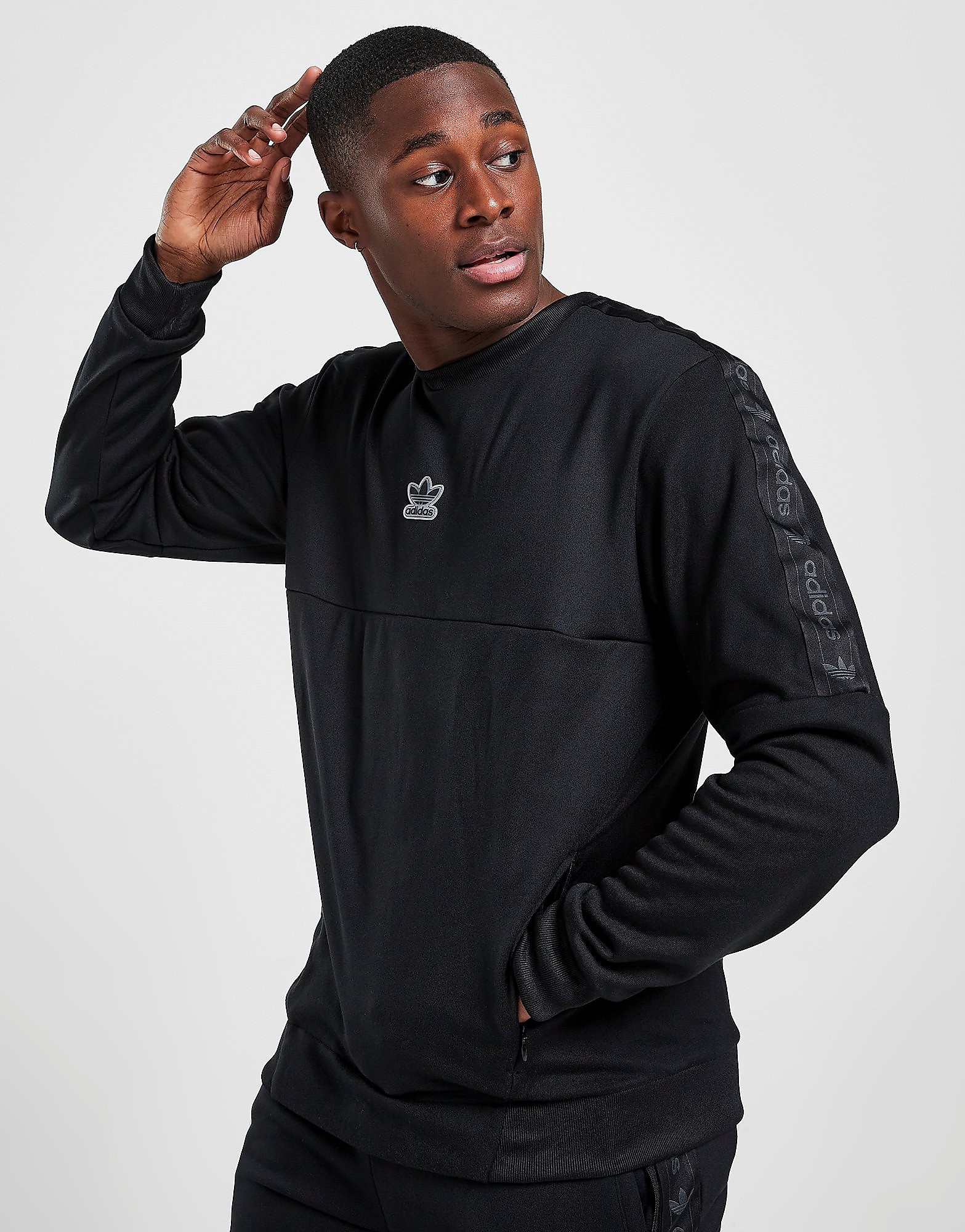 

adidas Originals Adiedge Crew Sweatshirt - Only at JD - Black - Mens, Black