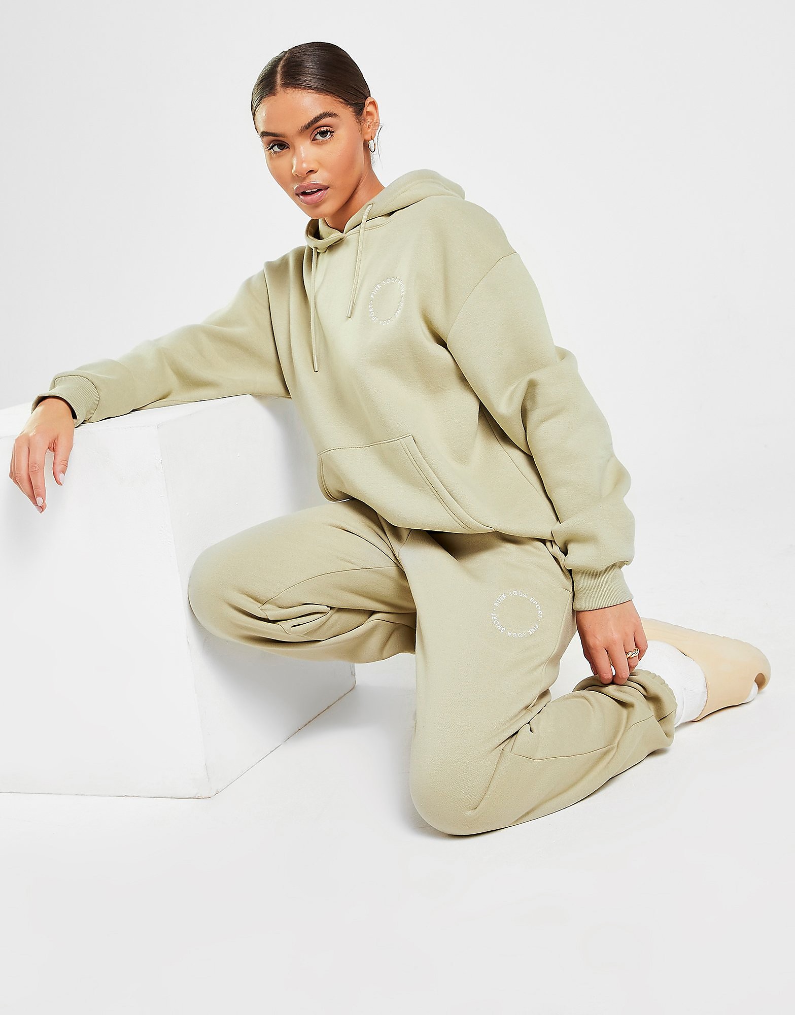 

Pink Soda Sport Circle Logo Joggers - Only at JD - Green - Womens, Green
