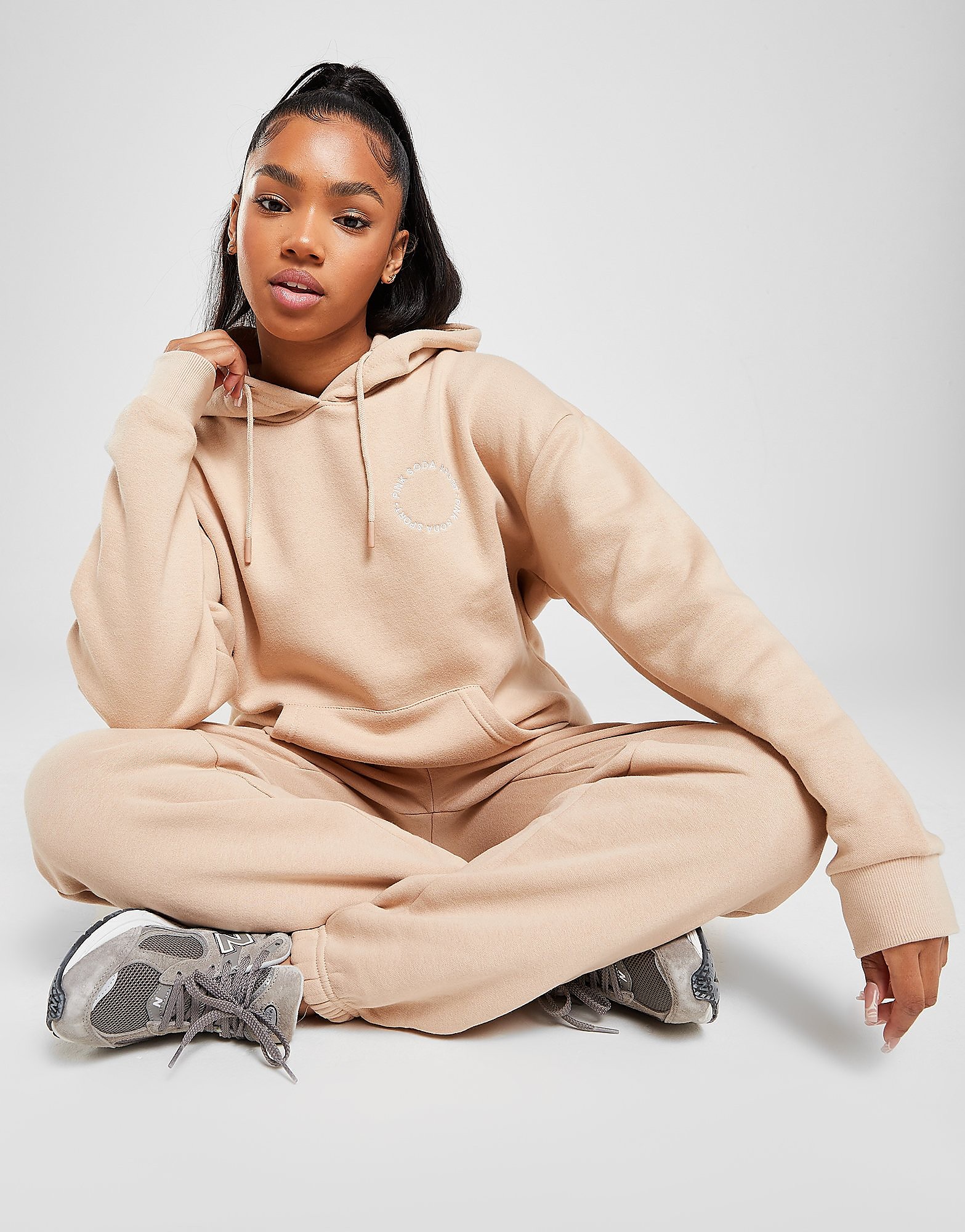 

Pink Soda Sport Circle Overhead Hoodie - BROWN - Womens, BROWN