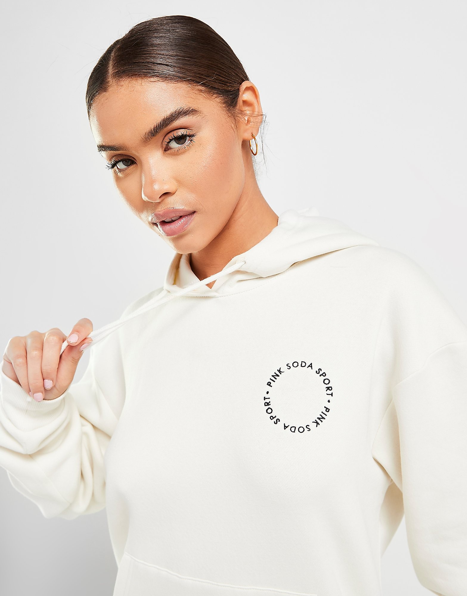 

Pink Soda Sport Circle Overhead Hoodie - Only at JD - White - Womens, White