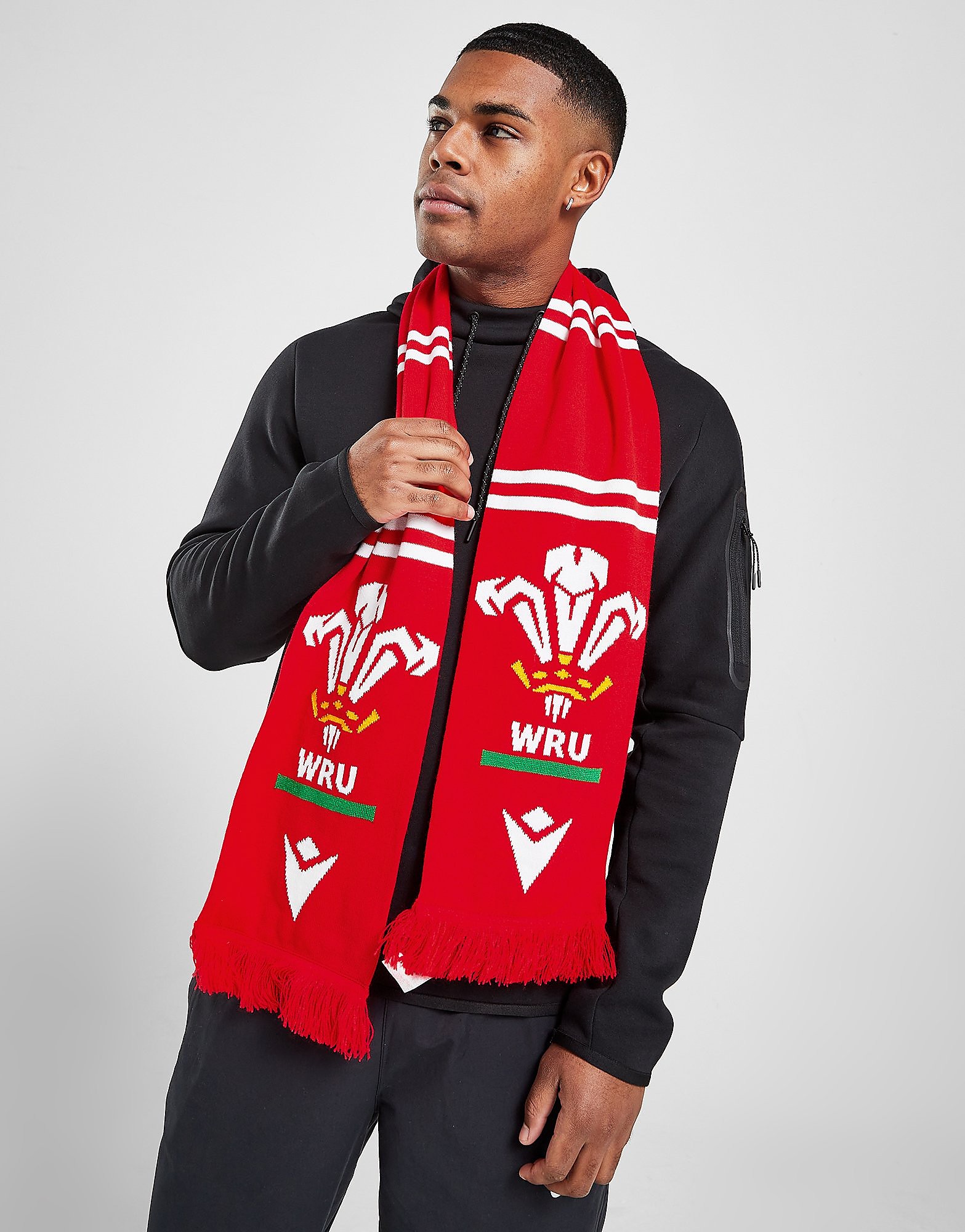 

Macron Wales RU Scarf - Red - Mens, Red
