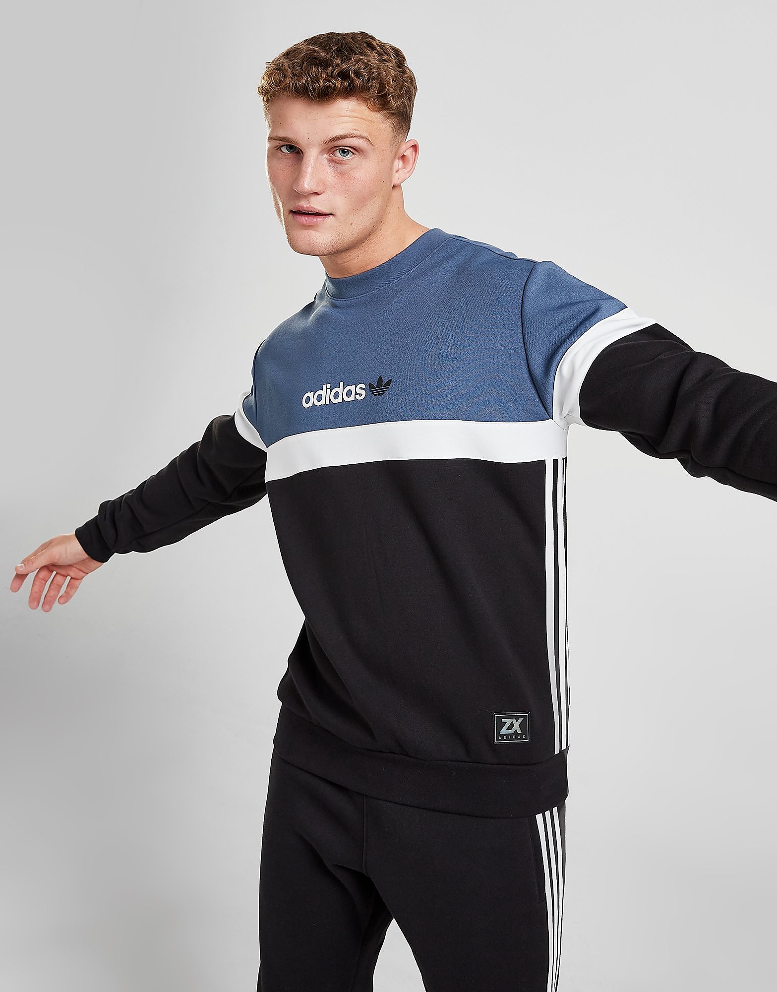 

adidas Originals ZX Crew Sweatshirt - Only at JD - Black - Mens, Black