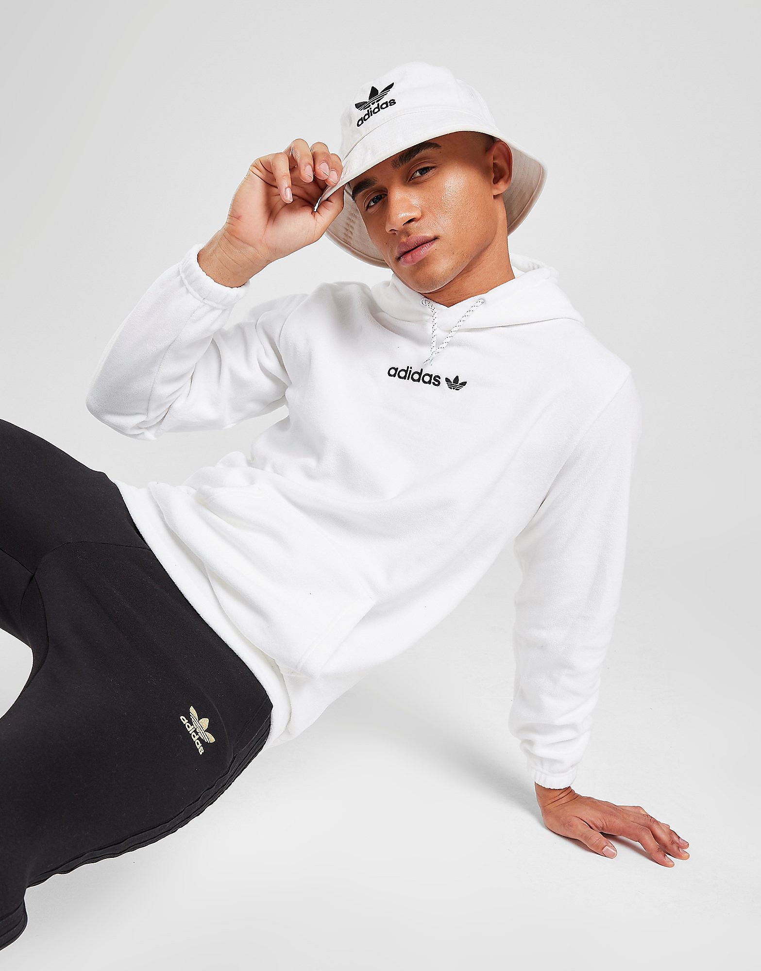 

adidas Originals Polar Fleece Hoodie - Only at JD - White - Mens, White