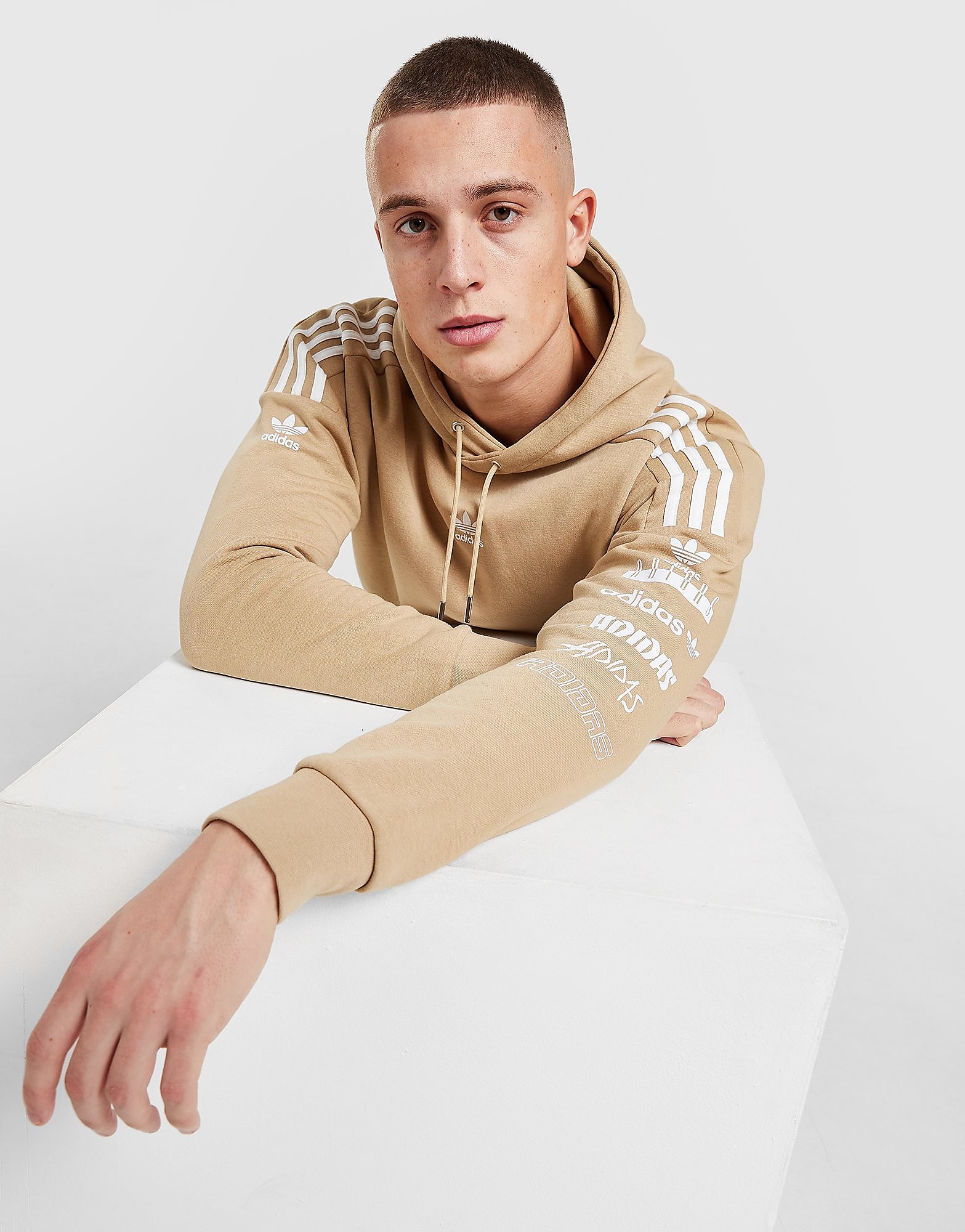 

adidas Originals Sticker Hoodie - Brown - Mens, Brown