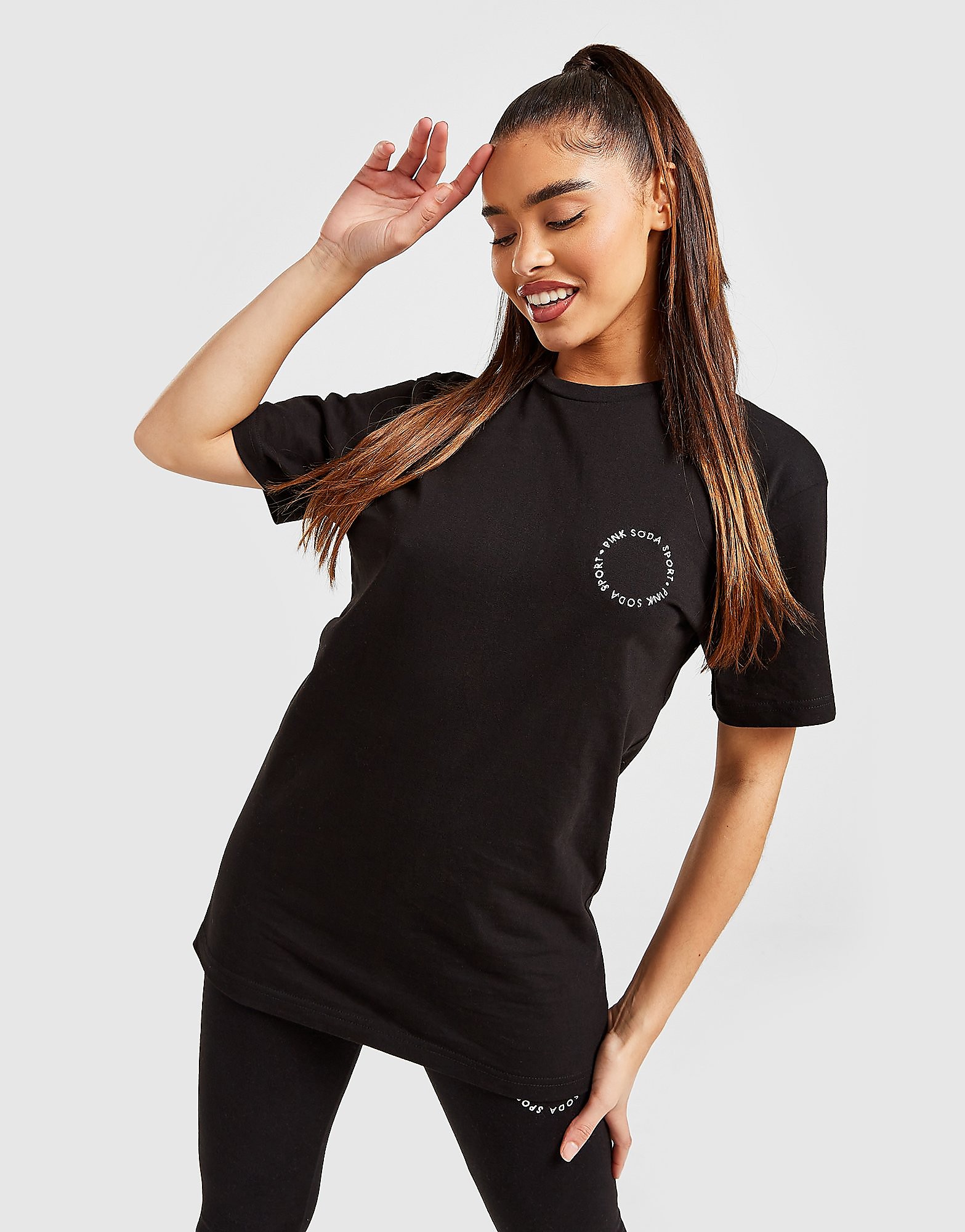 

Pink Soda Sport Circle Boyfriend T-Shirt - Only at JD - Black - Womens, Black