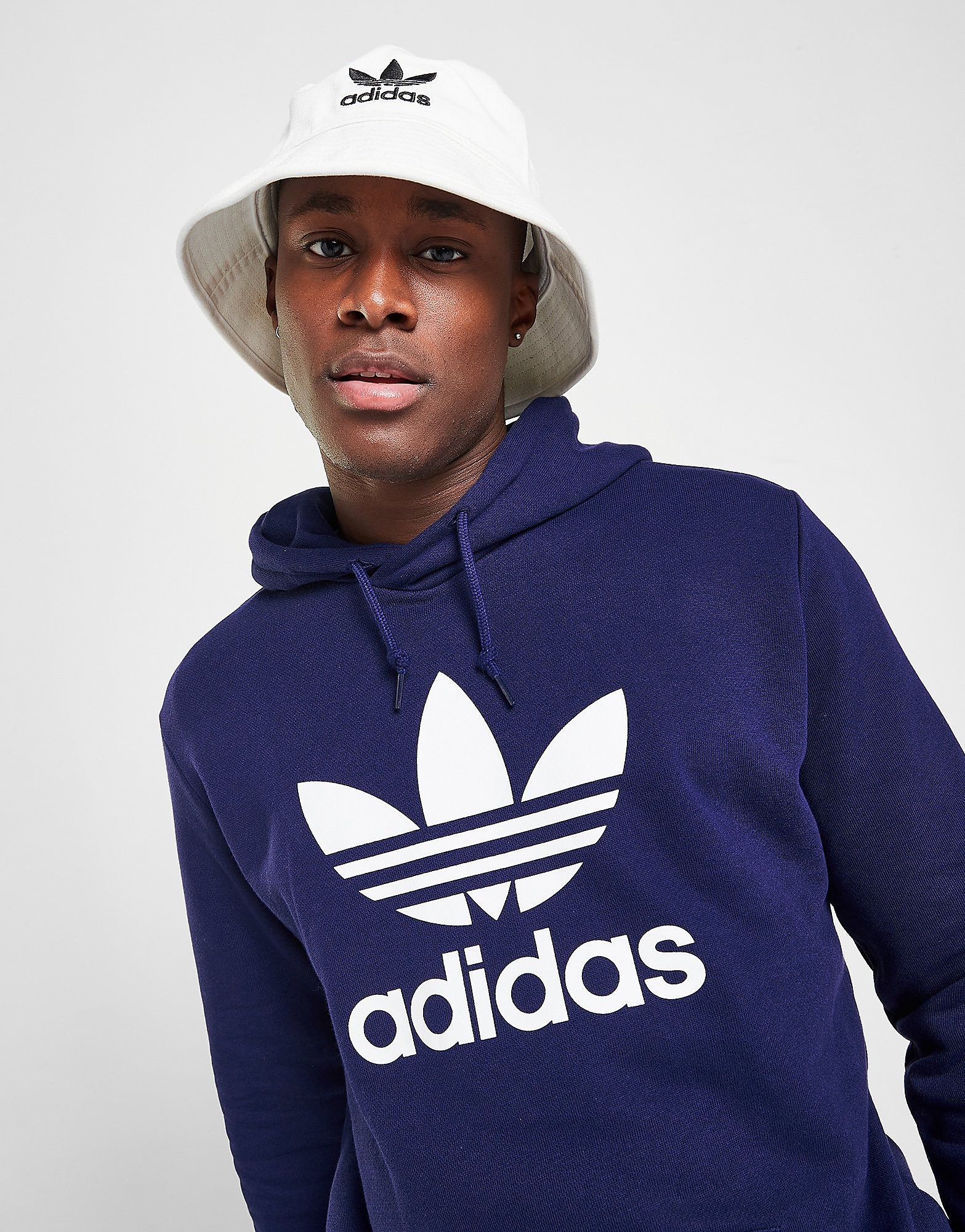 adidas Originals Trefoil Hoodie - Night Sky / White - Mens, Night Sky / White