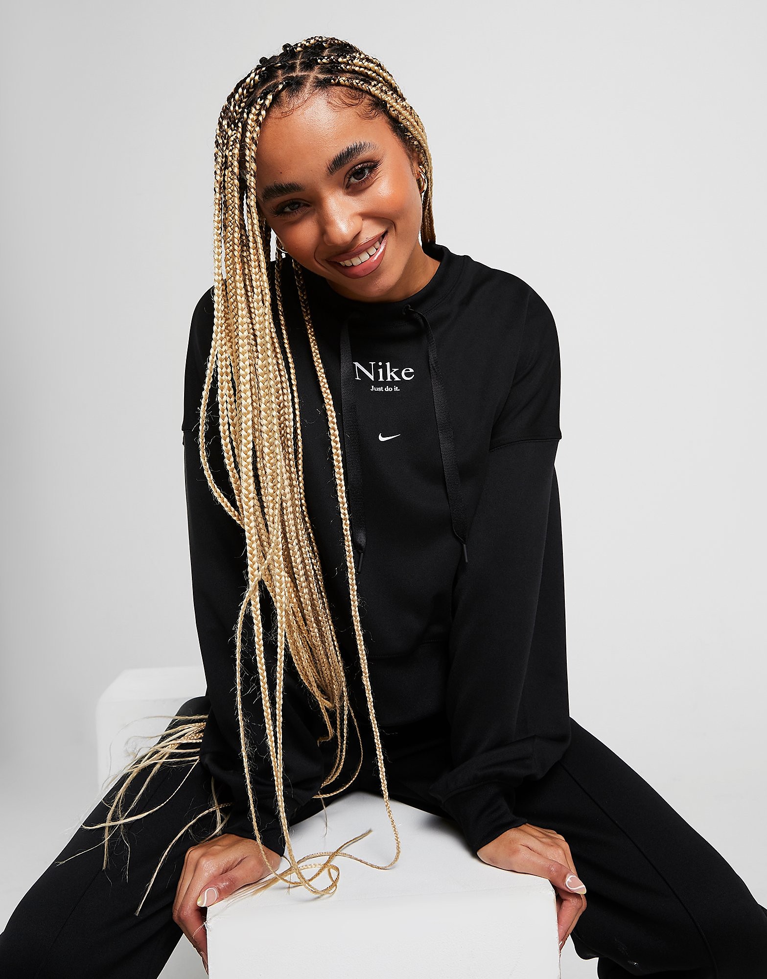 

Nike Trend Poly Crew Neck Sweatshirt - Black - Womens, Black