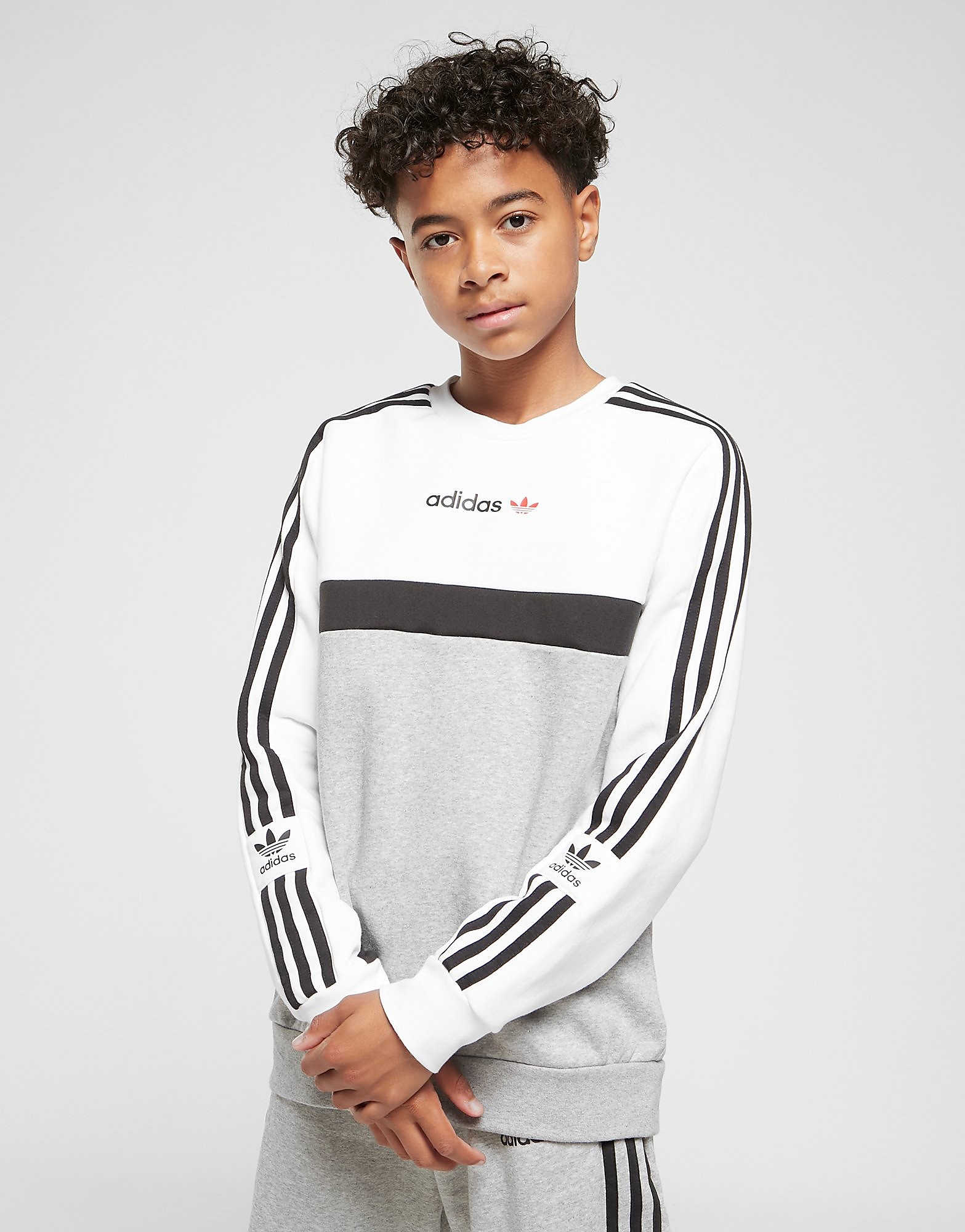 

adidas Originals Itasca Crew Sweatshirt Junior - Grey - Kids, Grey