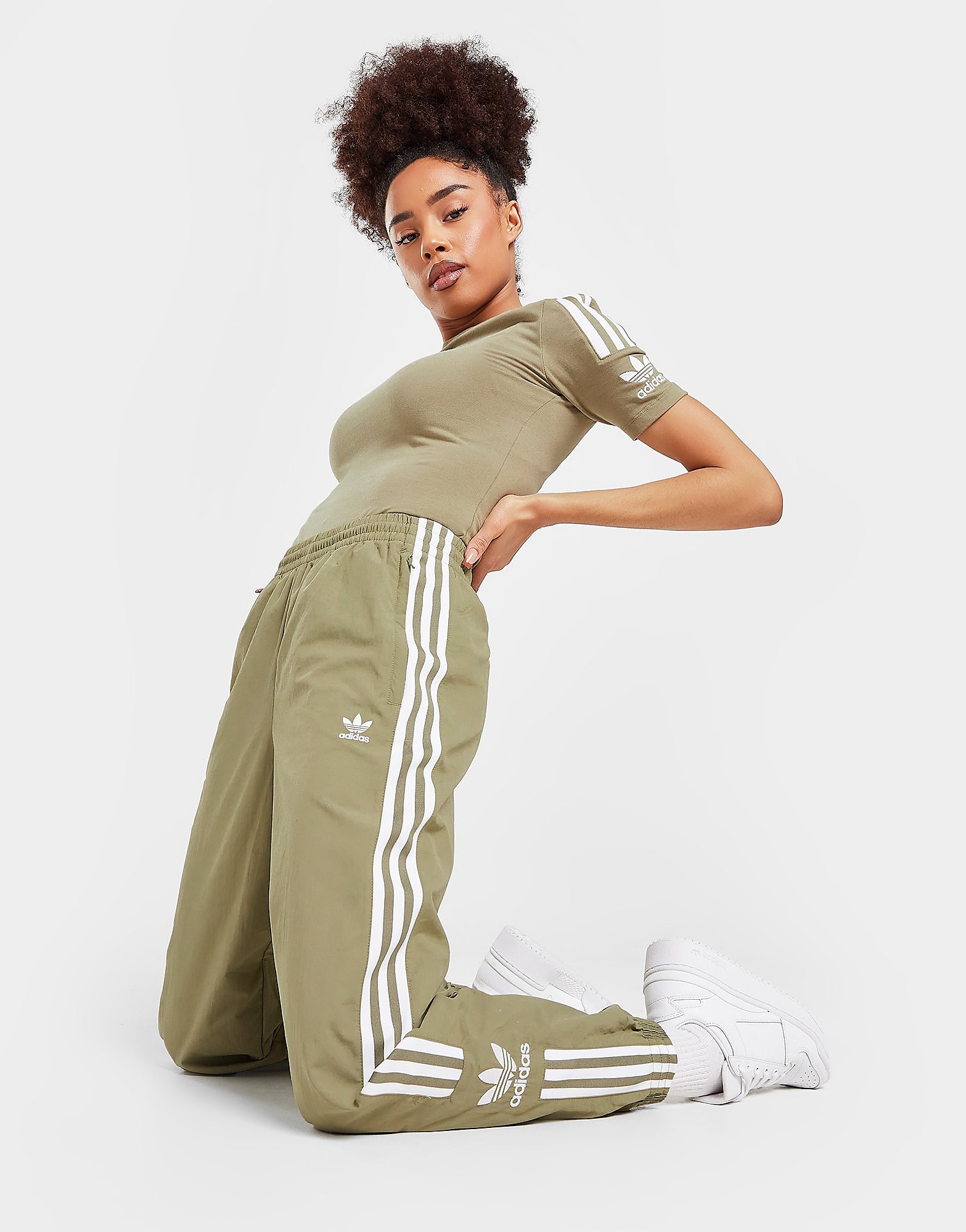 

adidas Originals 3-Stripes Woven Track Pants - Orbit Green - Womens, Orbit Green