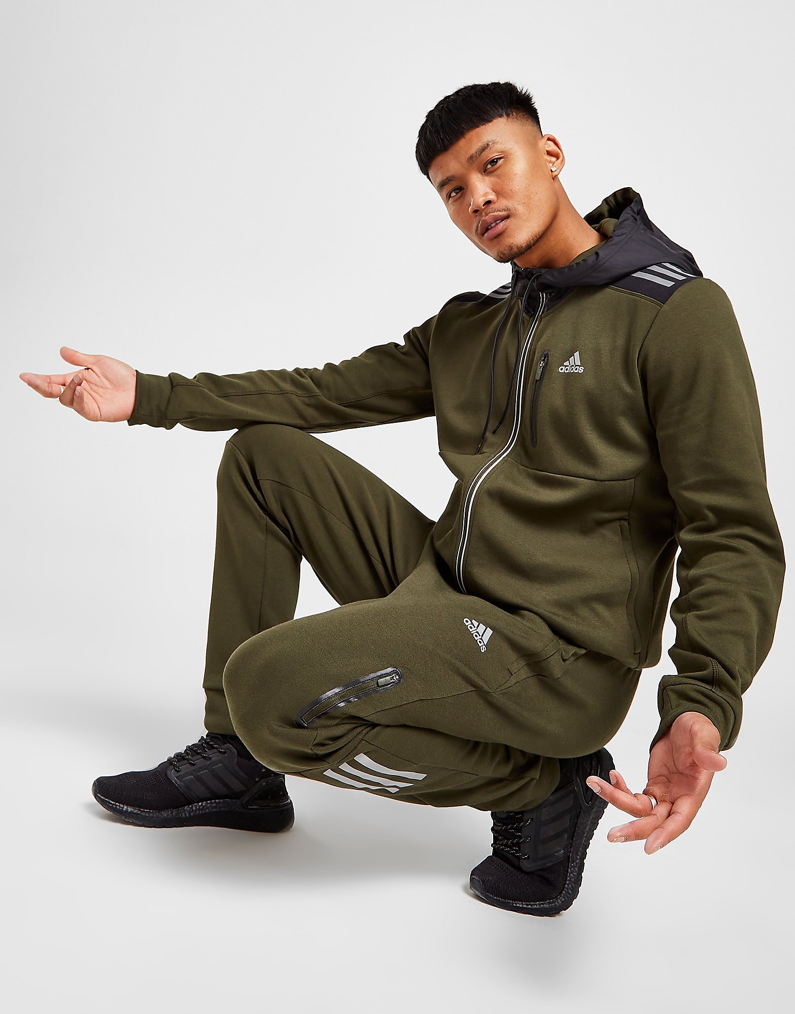 

adidas Tech Reflective Track Pants - Only at JD - Green - Mens, Green