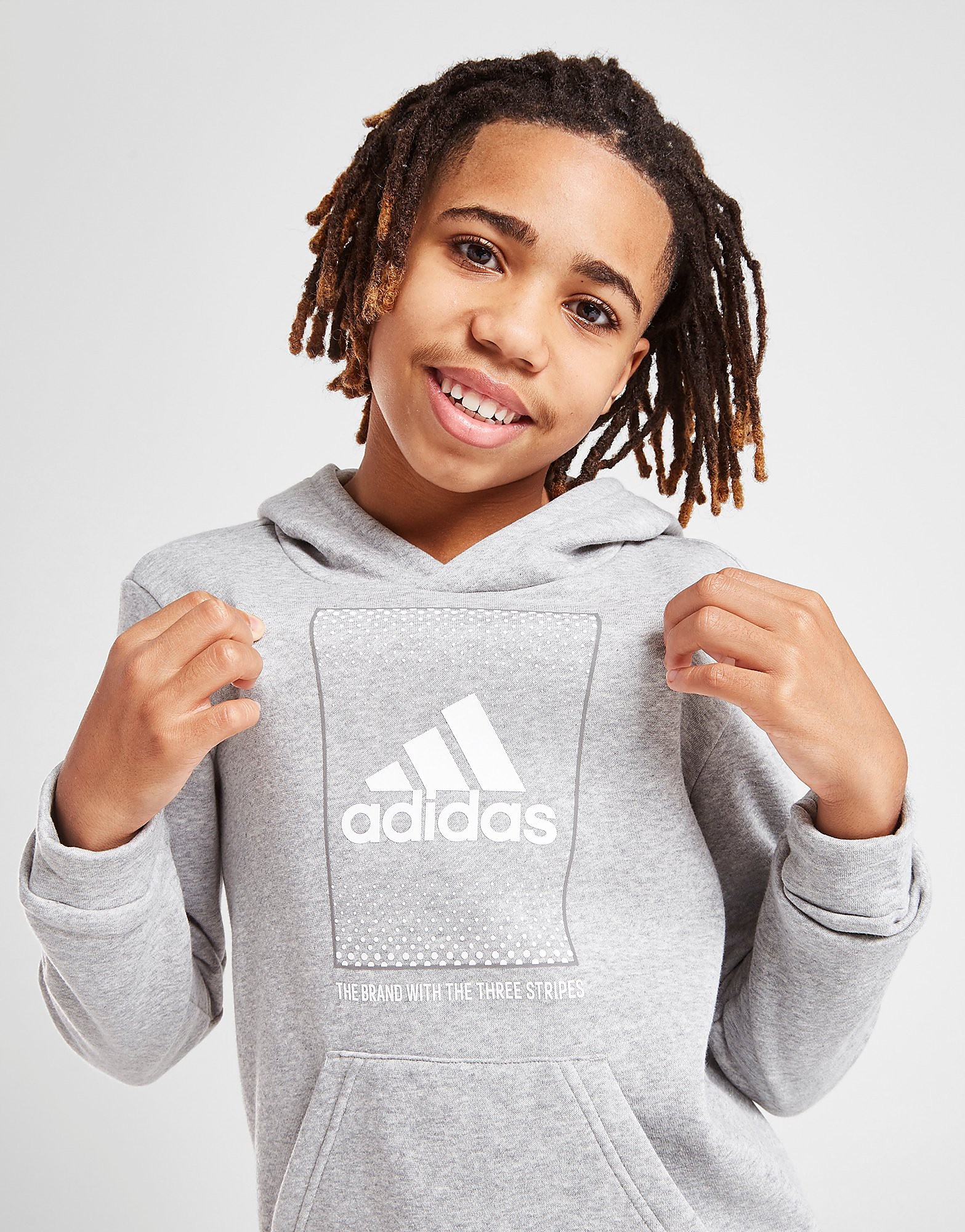 

adidas Badge of Sport Fade Overhead Hoodie Junior - Only at JD - Grey - Kids, Grey