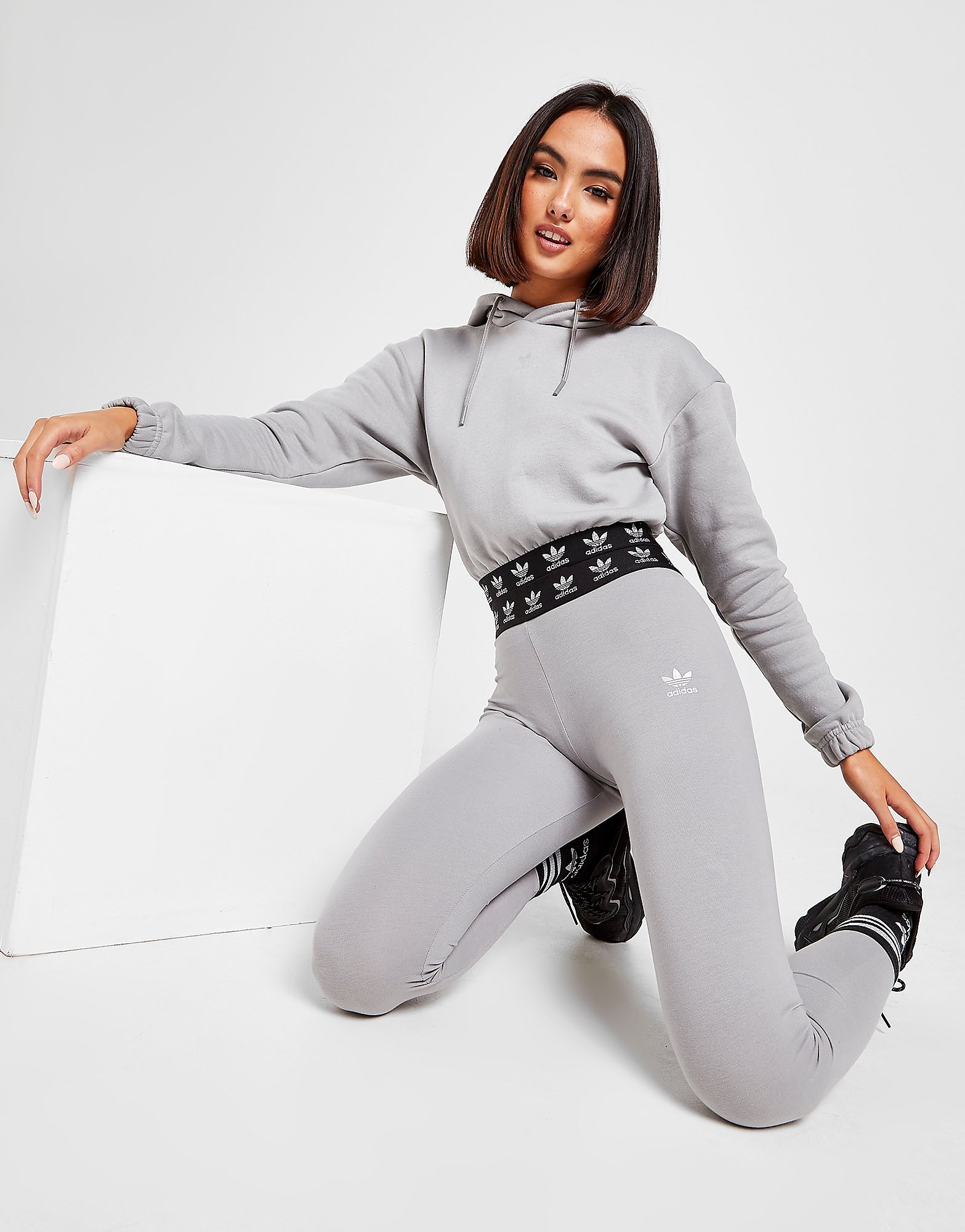 

adidas Originals Metallic Tape Leggings - Grey - Womens, Grey