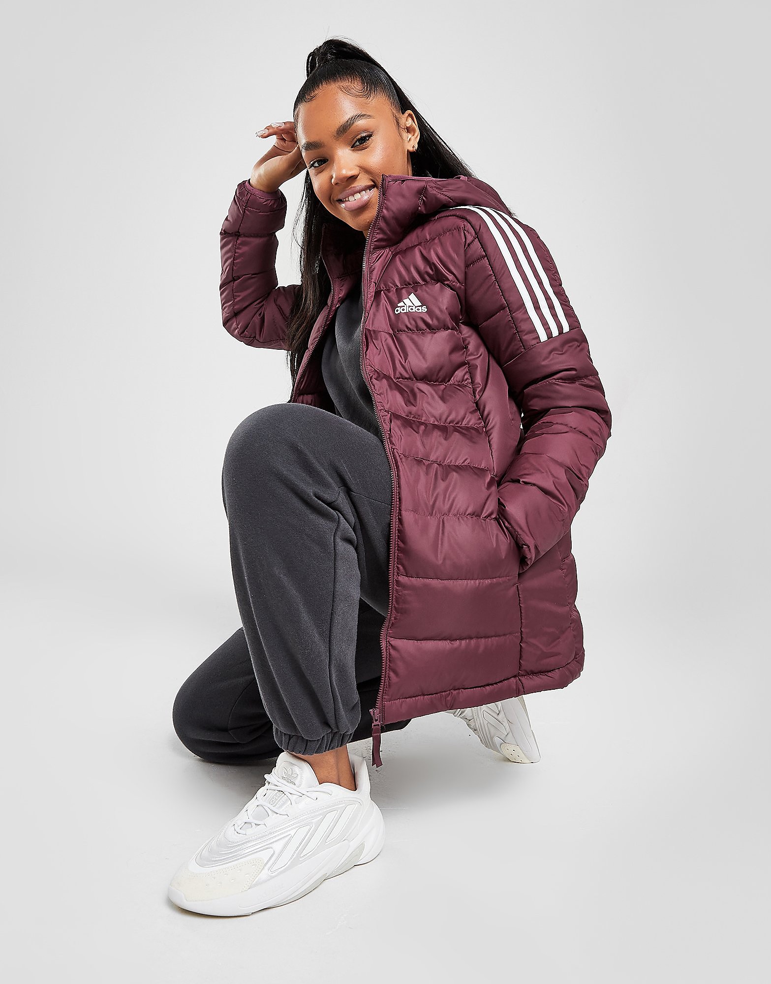 

adidas Essential Down Parka Jacket - Victory Crimson - Womens, Victory Crimson