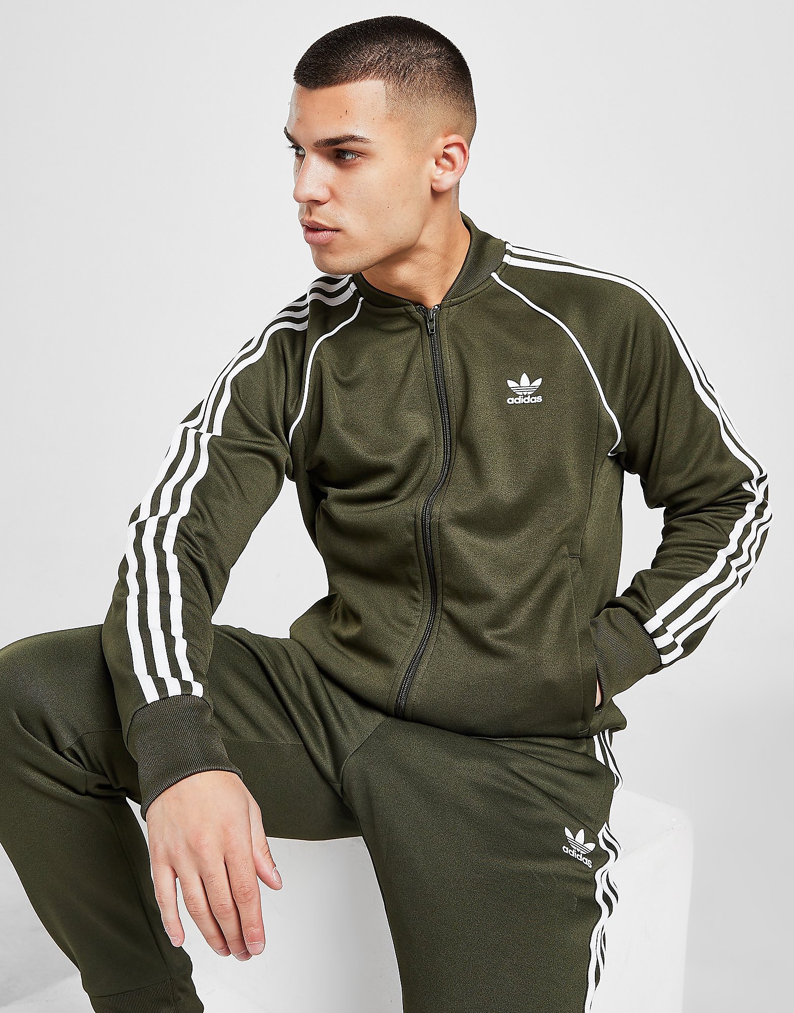 

adidas Originals SST Track Top - Green - Mens, Green