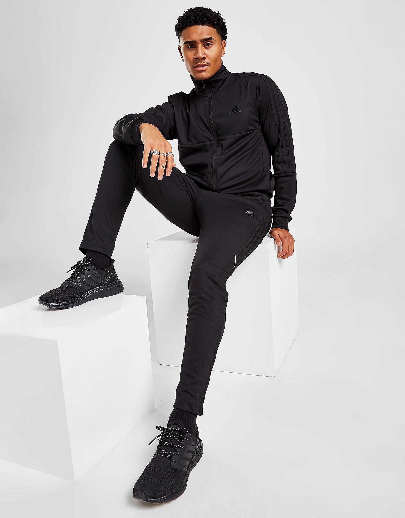 

adidas Match Knit Tracksuit - Only at JD - Black - Mens, Black