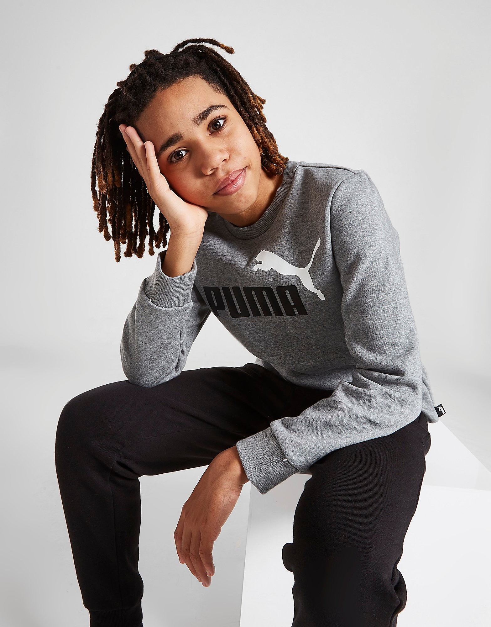 

Puma Core Logo Crew Sweatshirt Junior - Grey - Kids, Grey