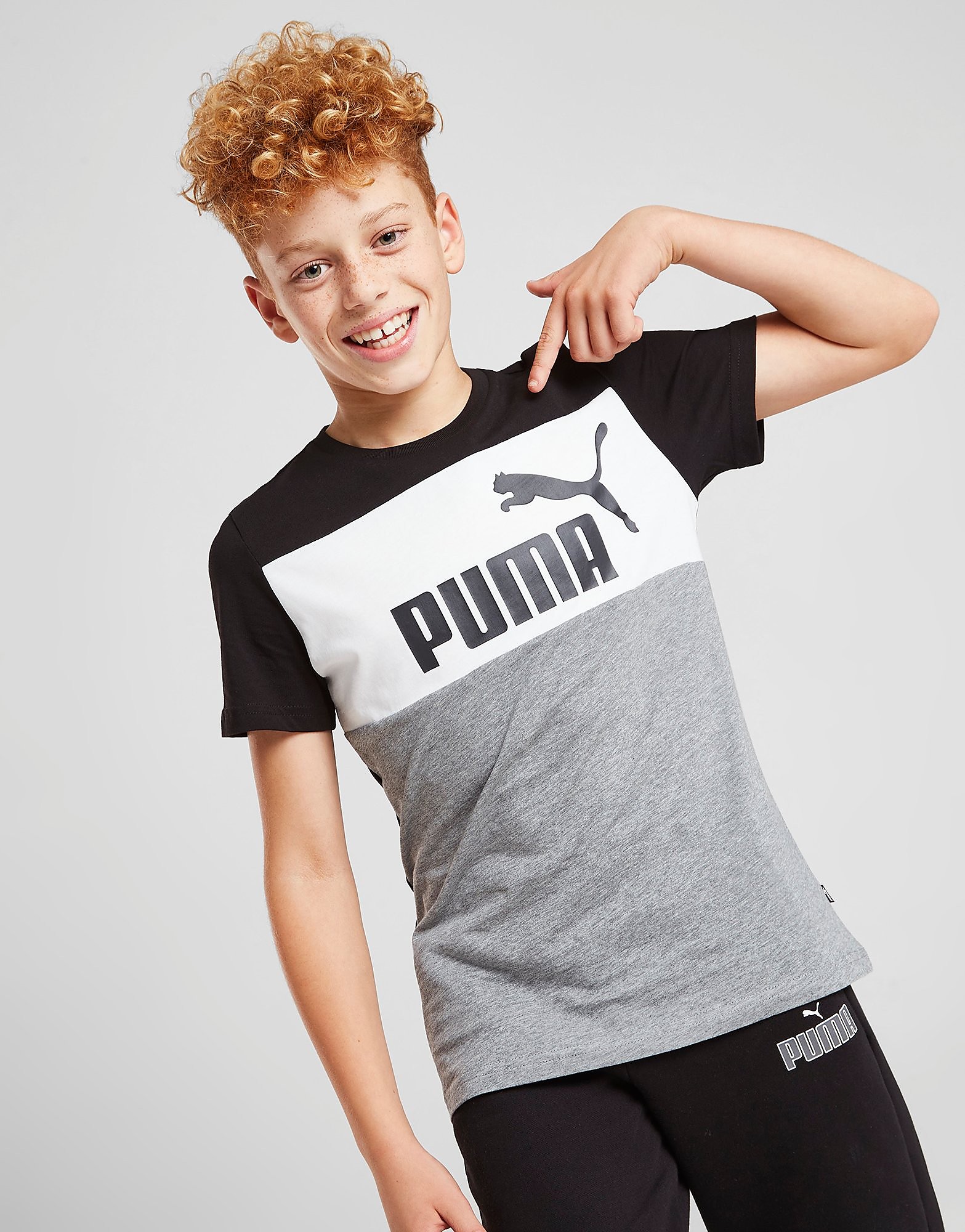 

Puma Colour Block Logo T-Shirt Junior - Grey - Kids, Grey