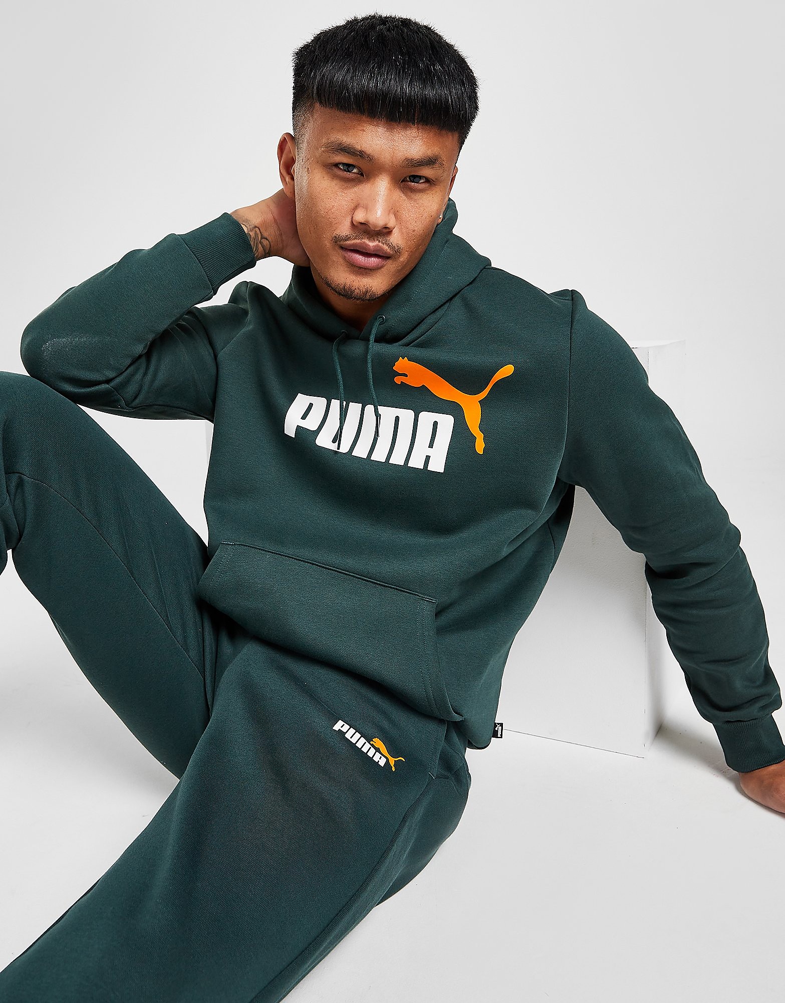 

Puma Core Large Logo Overhead Hoodie - Green - Mens, Green
