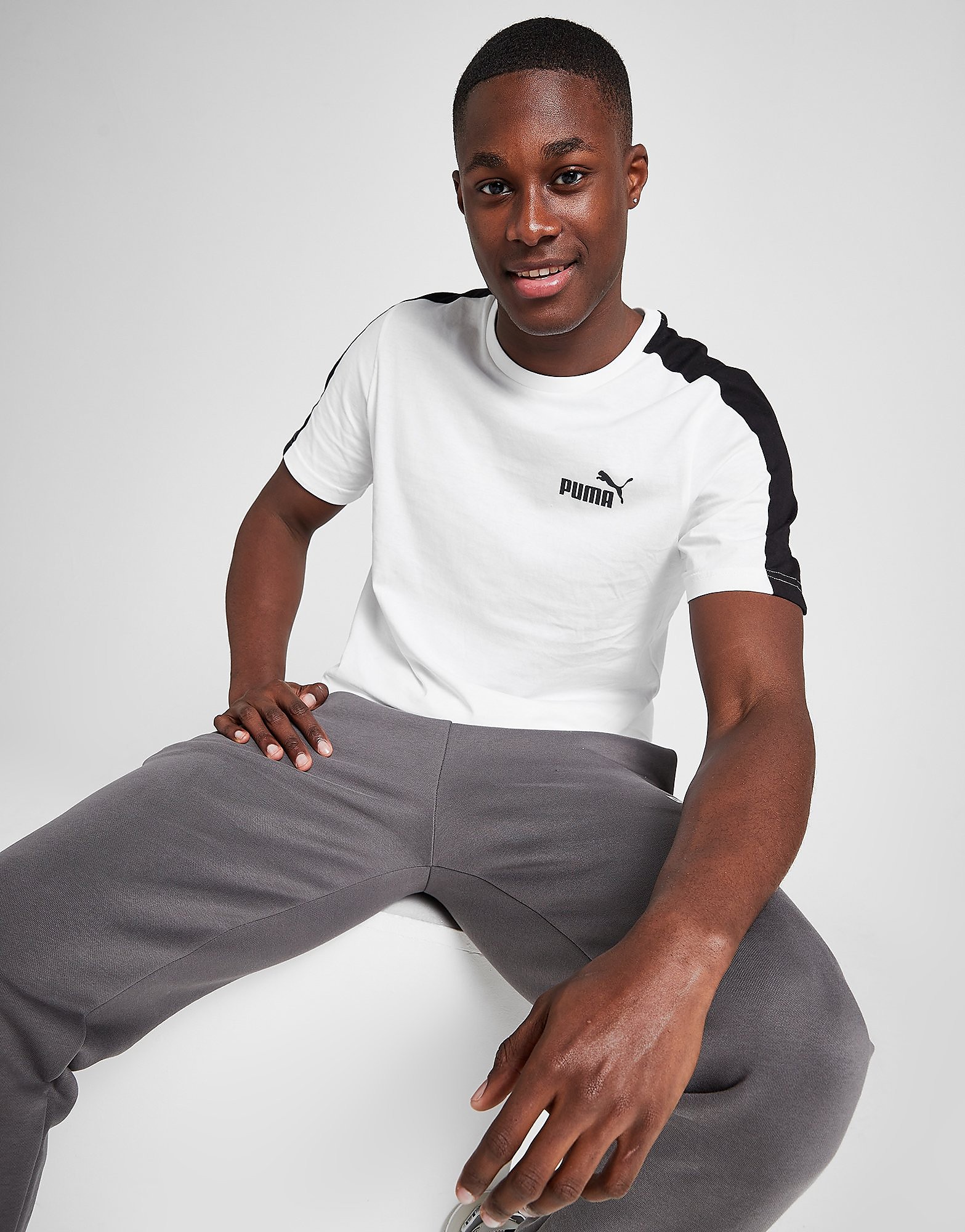 

Puma No1 Logo Panel T-Shirt - Only at JD - White, White